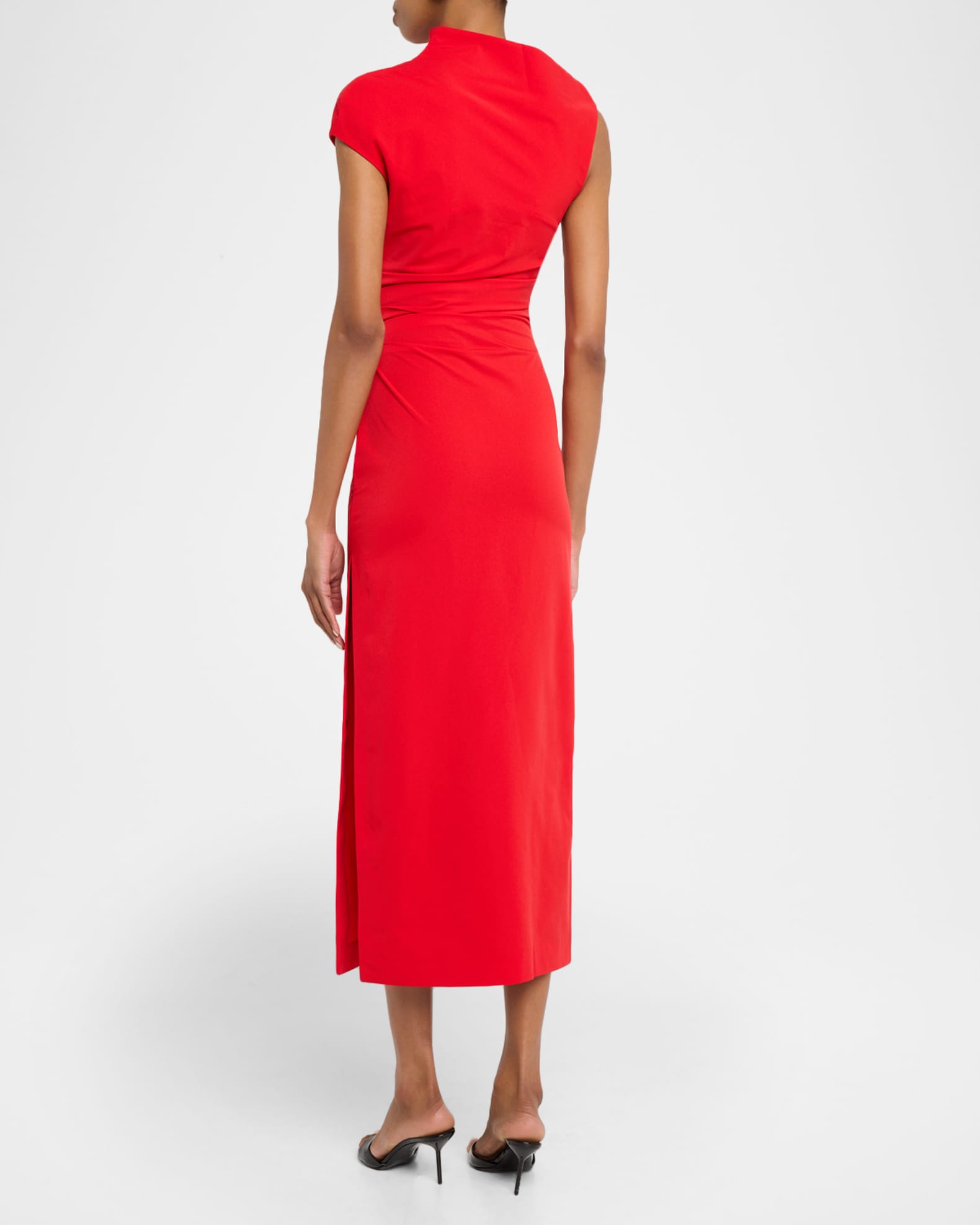 Wynn Hamlyn Rita Asymmetric Maxi Dress, Red, Women's, 8, Casual & Work Dresses Maxi Dresses