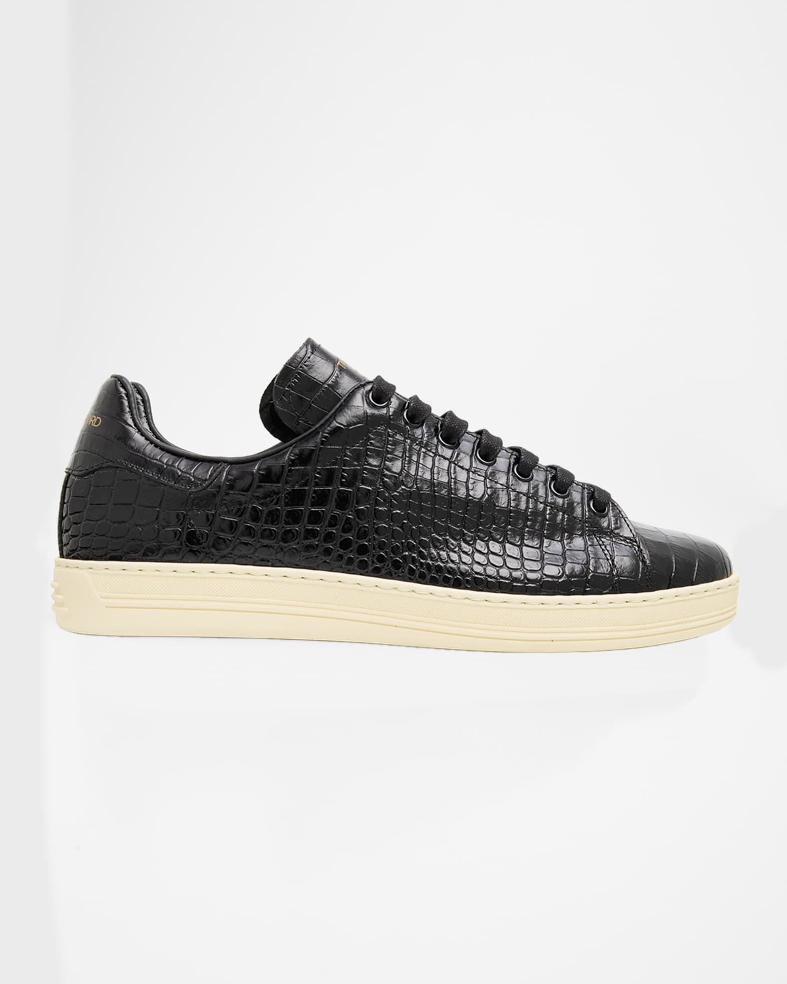 TOM FORD Men's Warwick Croc-Embossed Leather Sneakers | Neiman Marcus