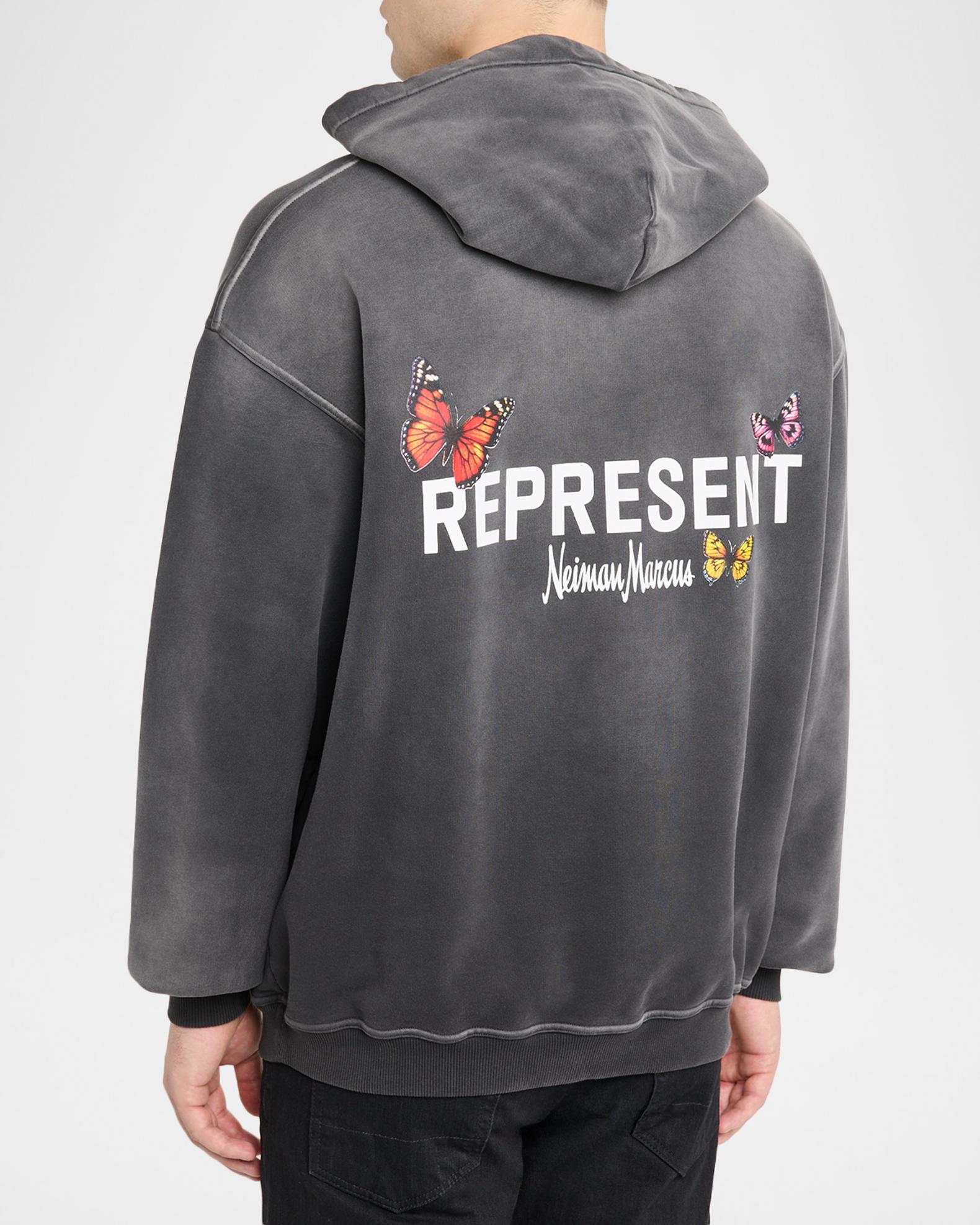 REPRESENT Men's Butterfly Initial Cotton Hoodie | Neiman Marcus