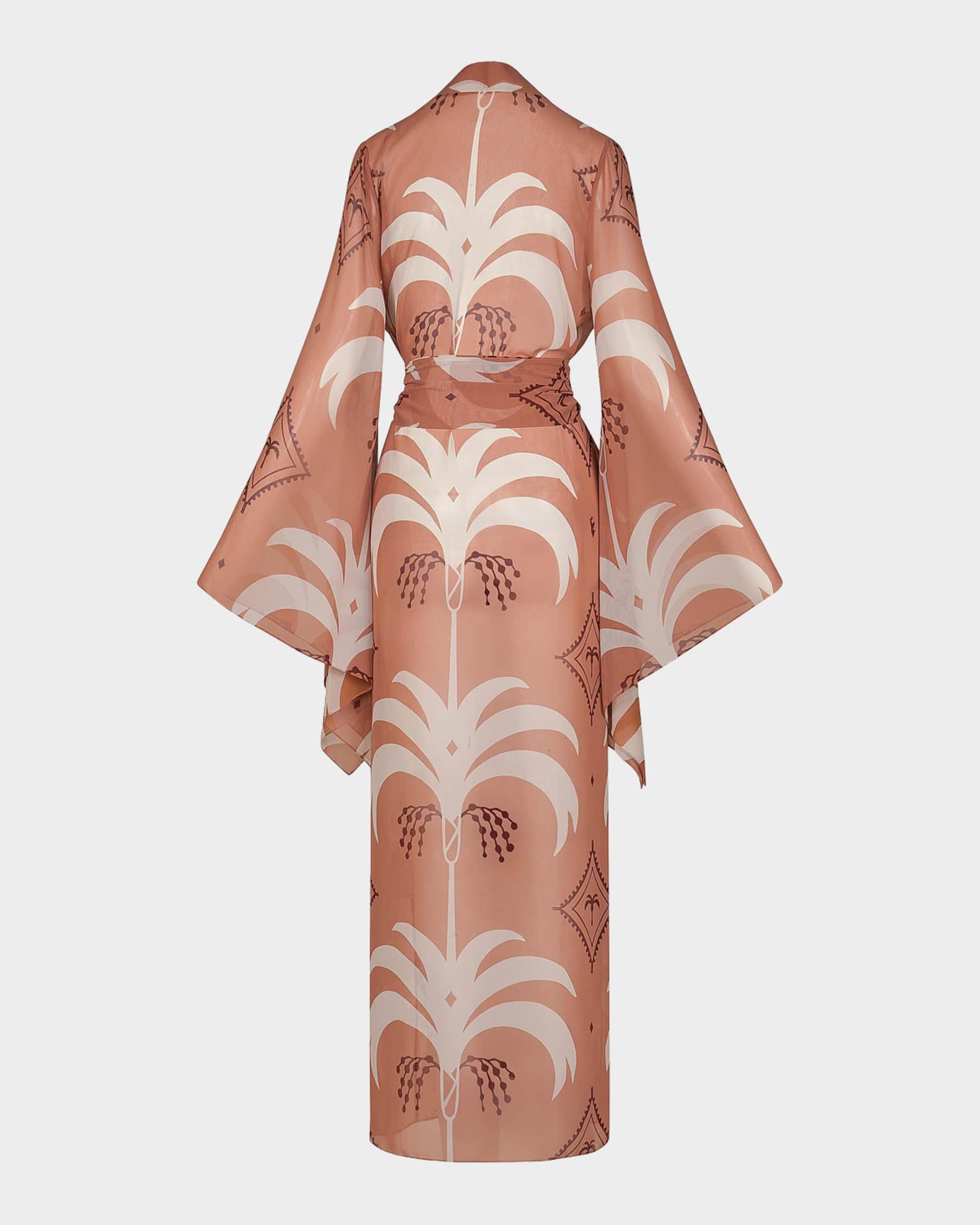 Johanna Ortiz Amazon Sheer Kimono-Inspired Coverup Dress | Neiman