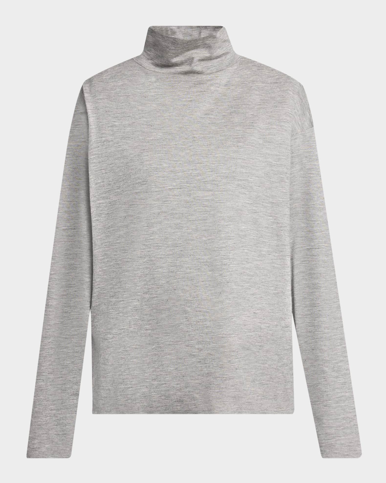 THE ROW Anapolis Turtleneck Cashmere Jersey Long-Sleeve Top