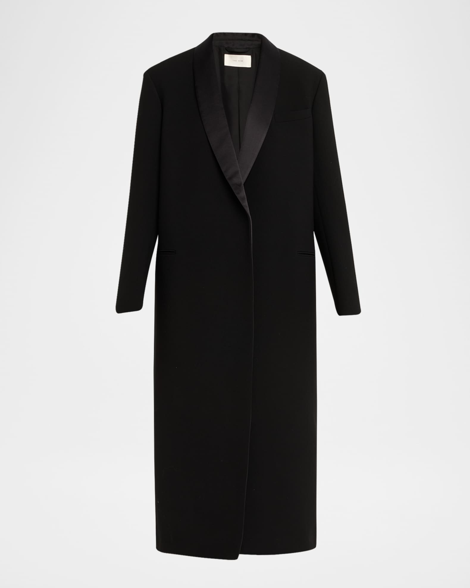 THE ROW Erdene Single-Breasted Wool Long Coat | Neiman Marcus
