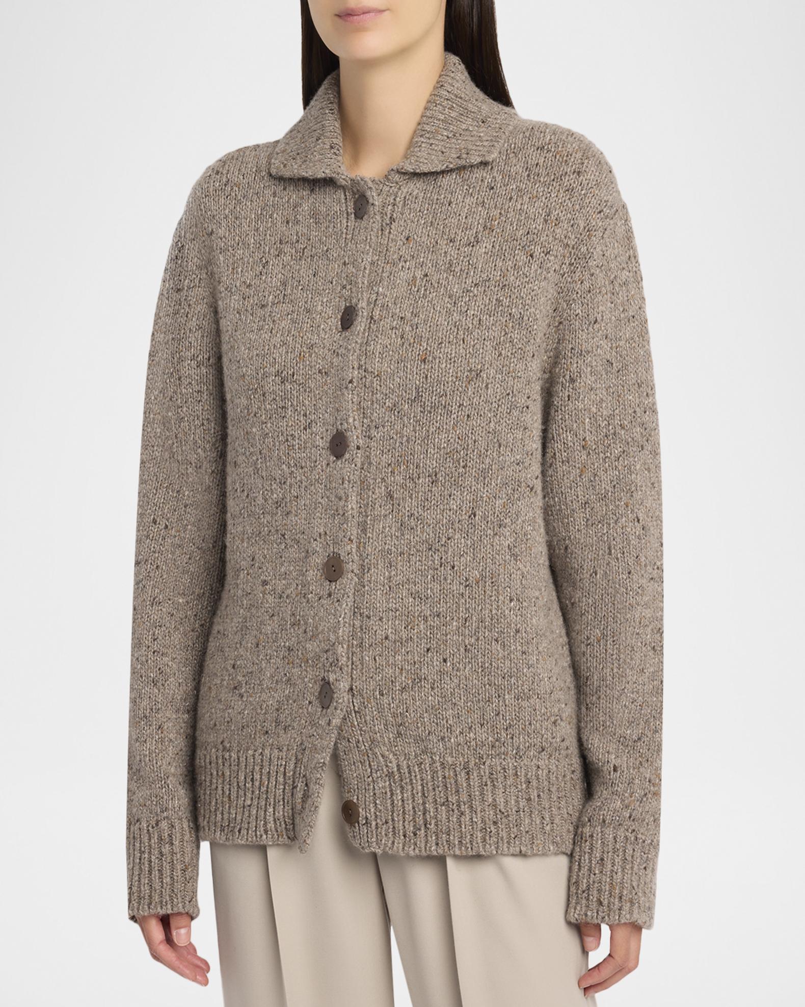 THE ROW Mauri Cashmere Collared Cardigan | Neiman Marcus