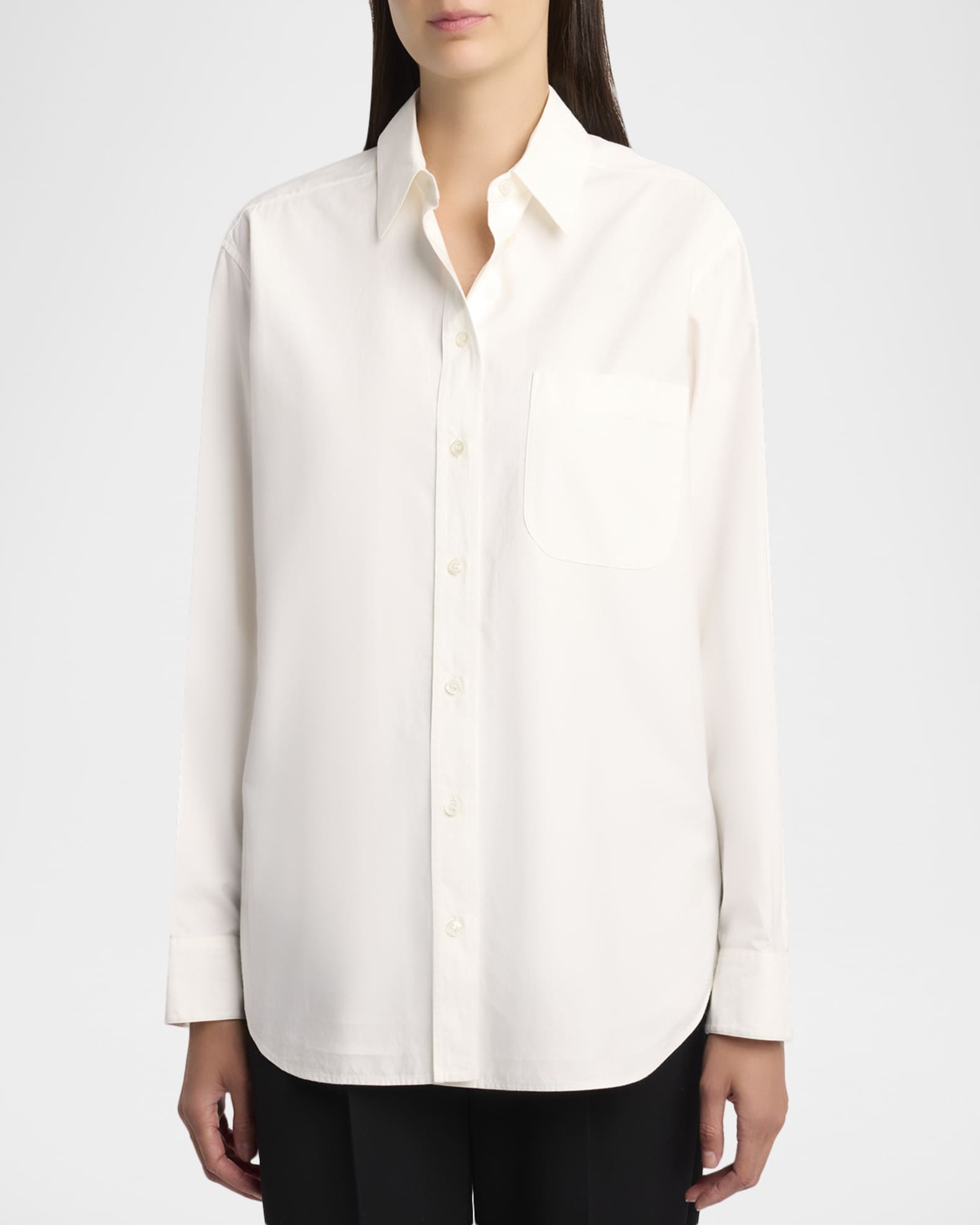 THE ROW Bec Short Sleeve Button-Up Shirt 【公式通販】