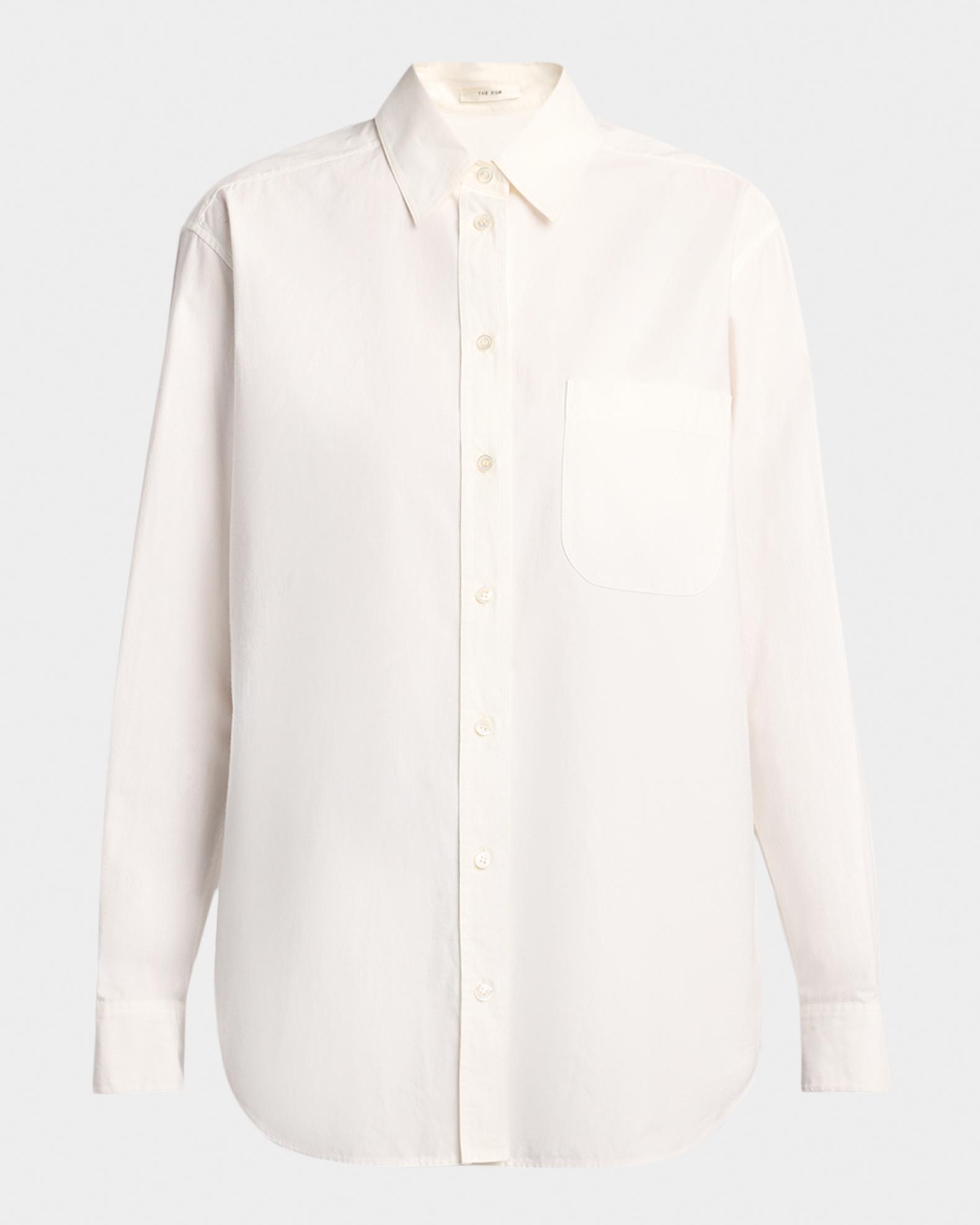 THE ROW Gavina Cotton Poplin Button-Down Shirt | Neiman Marcus