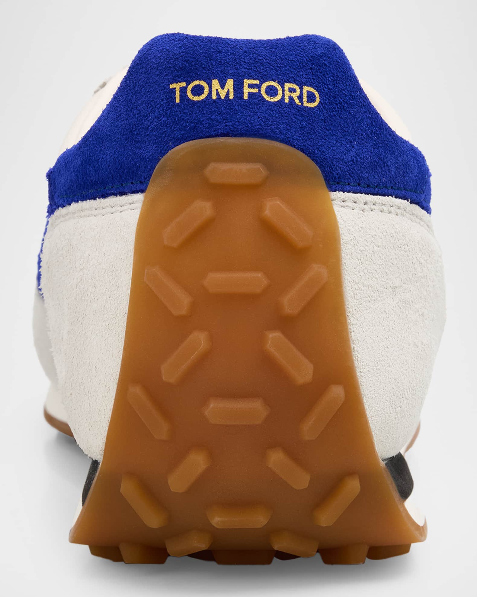 TOM FORD Men's Mick Leather and Suede Low-Top Sneakers | Neiman Marcus