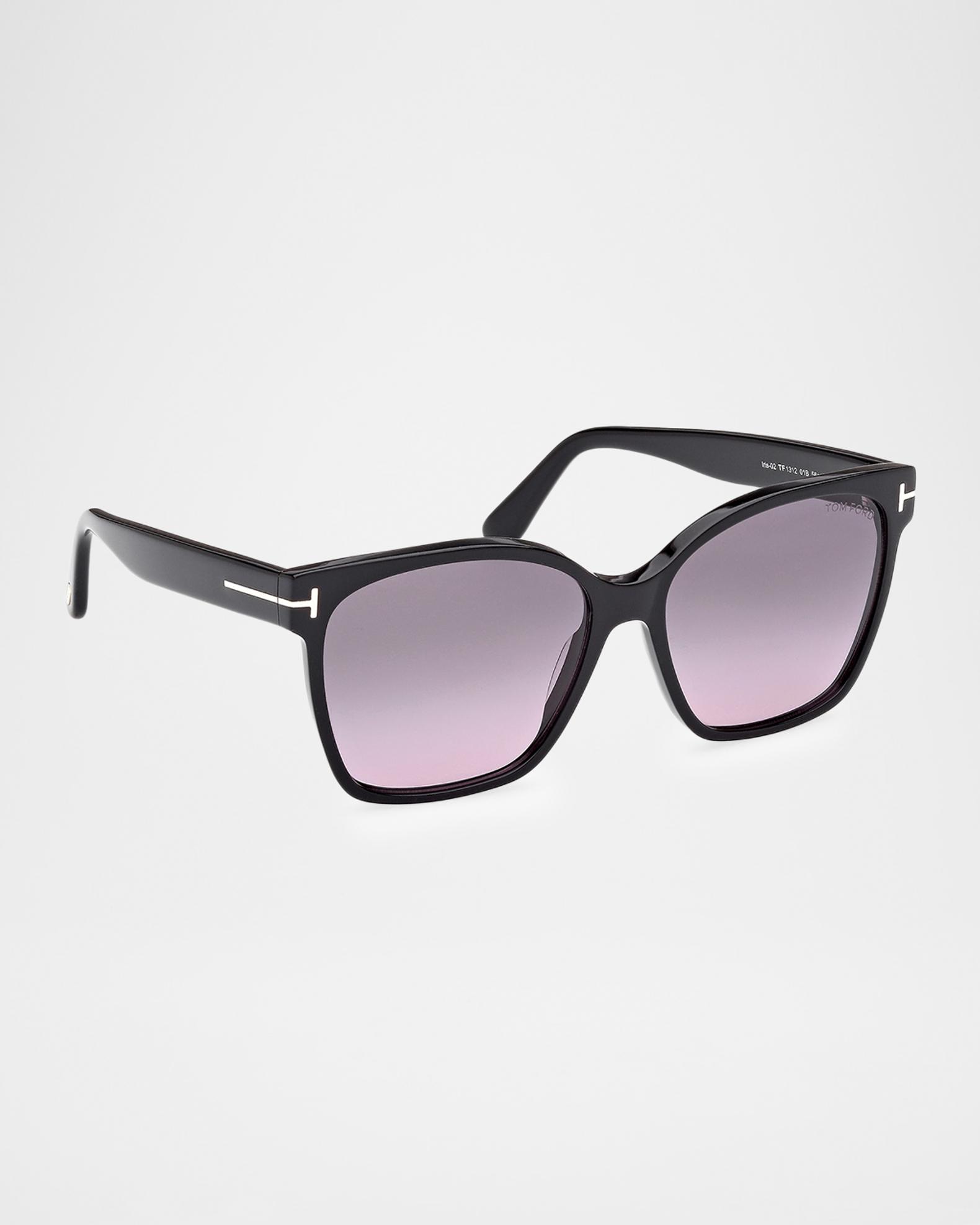 TOM FORD Iris 56mm Acetate Butterfly Sunglasses | Neiman Marcus display picture 3
