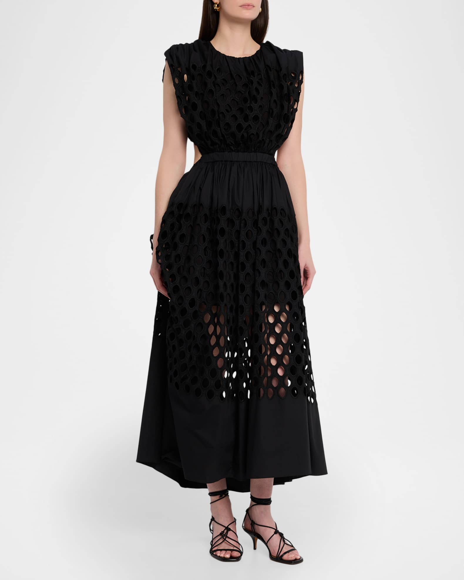 tea length dress Floral Jacquard Tea-Length Dress Vision
