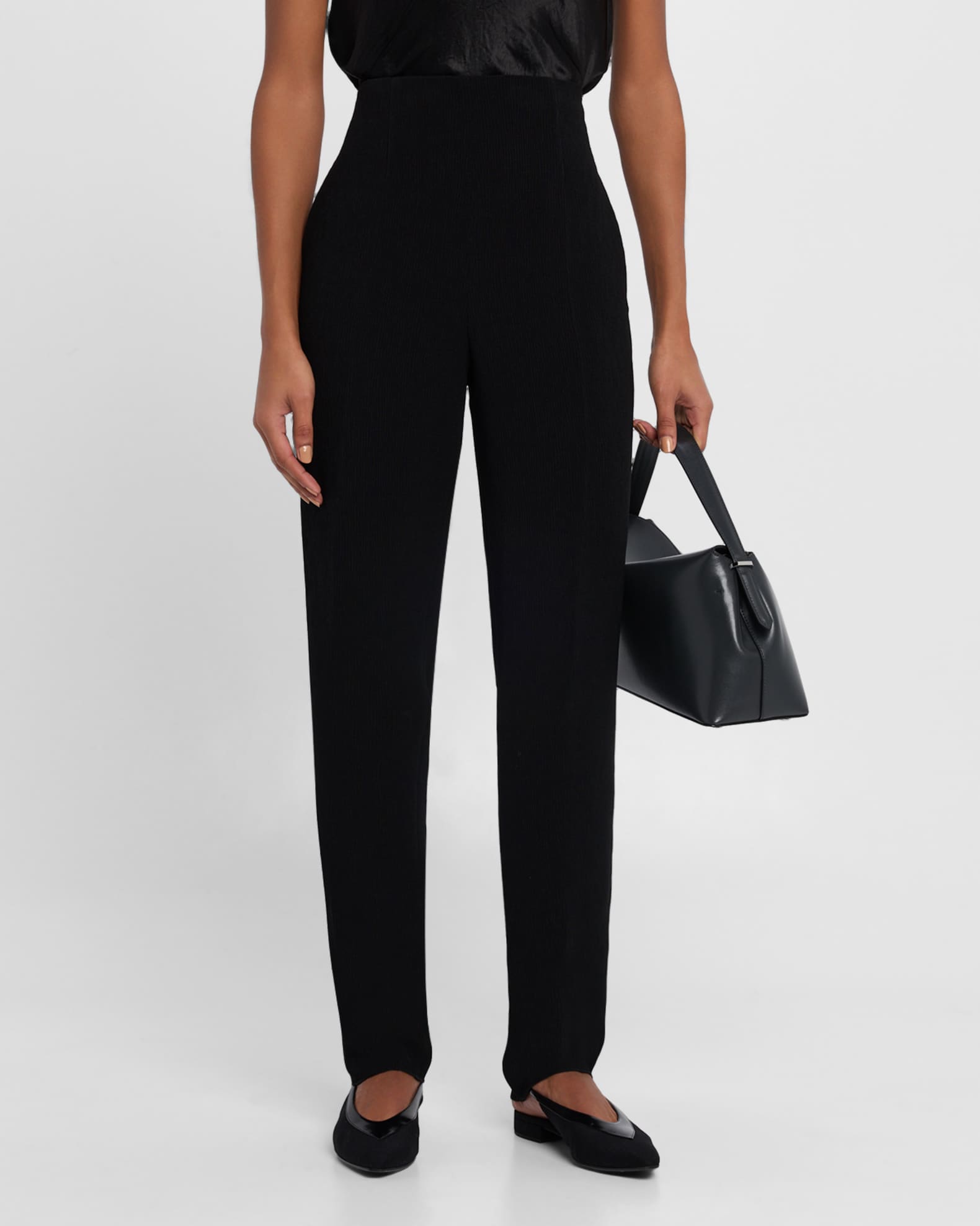 Emporio Armani Bark-Effect Crepe Trousers | Neiman Marcus