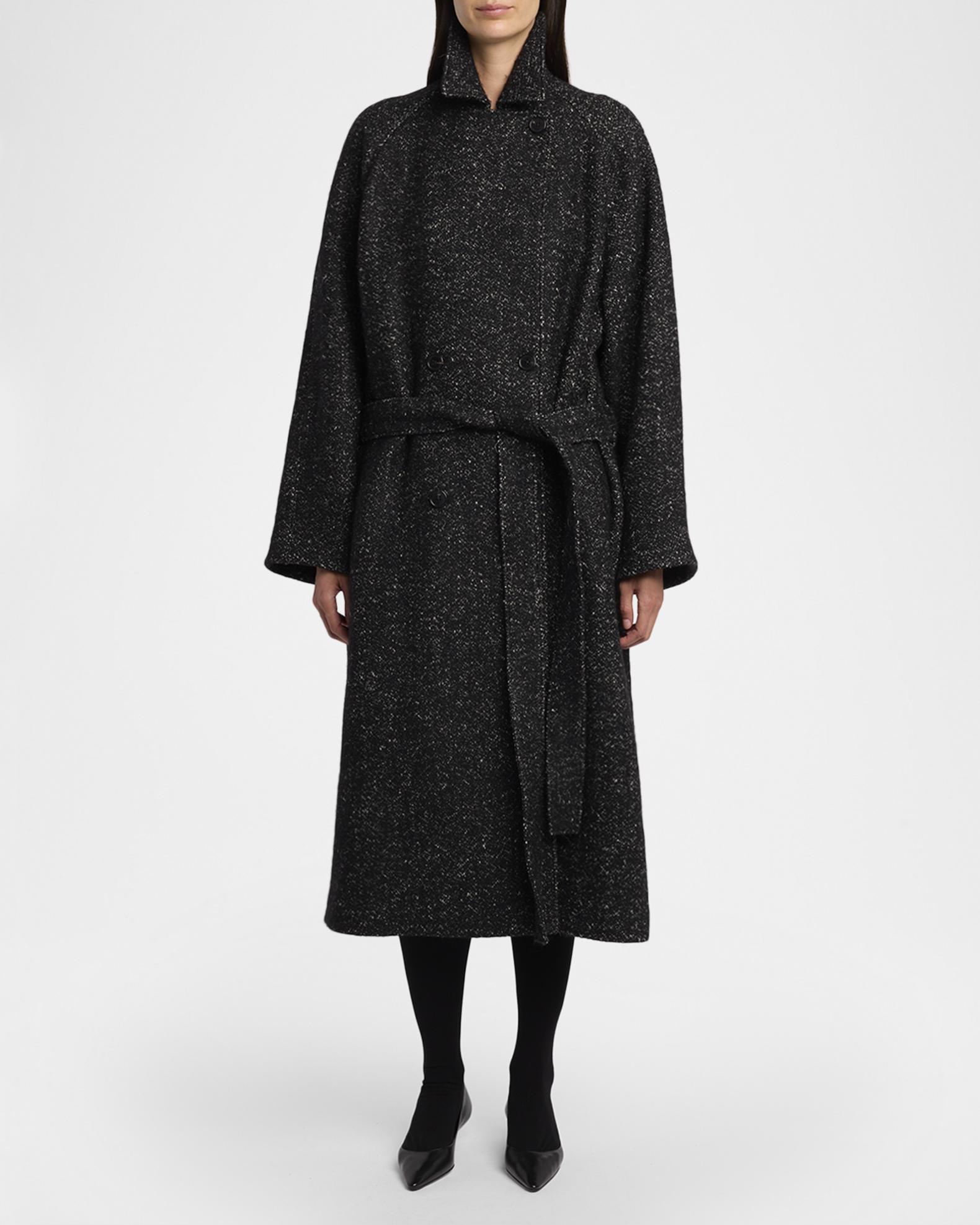 The Row Macaria Belted Wool Oversized Coat | Neiman Marcus