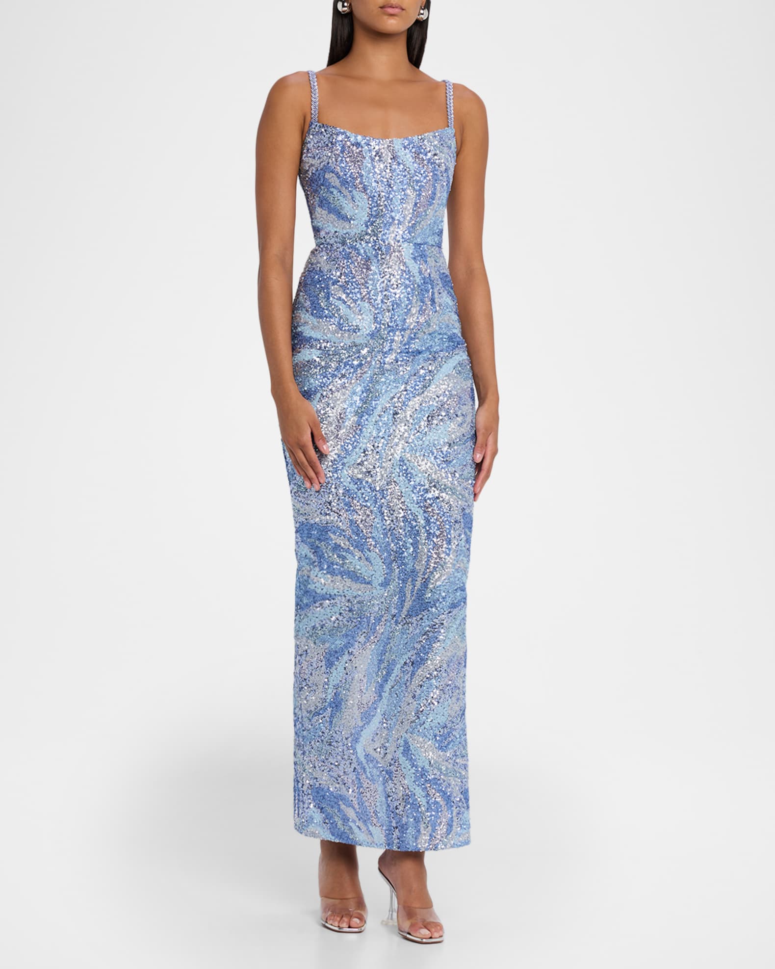 dahlia embroidered maxi dress blue Delilah Embroidered Maxi Dress — Light Blue main image 0