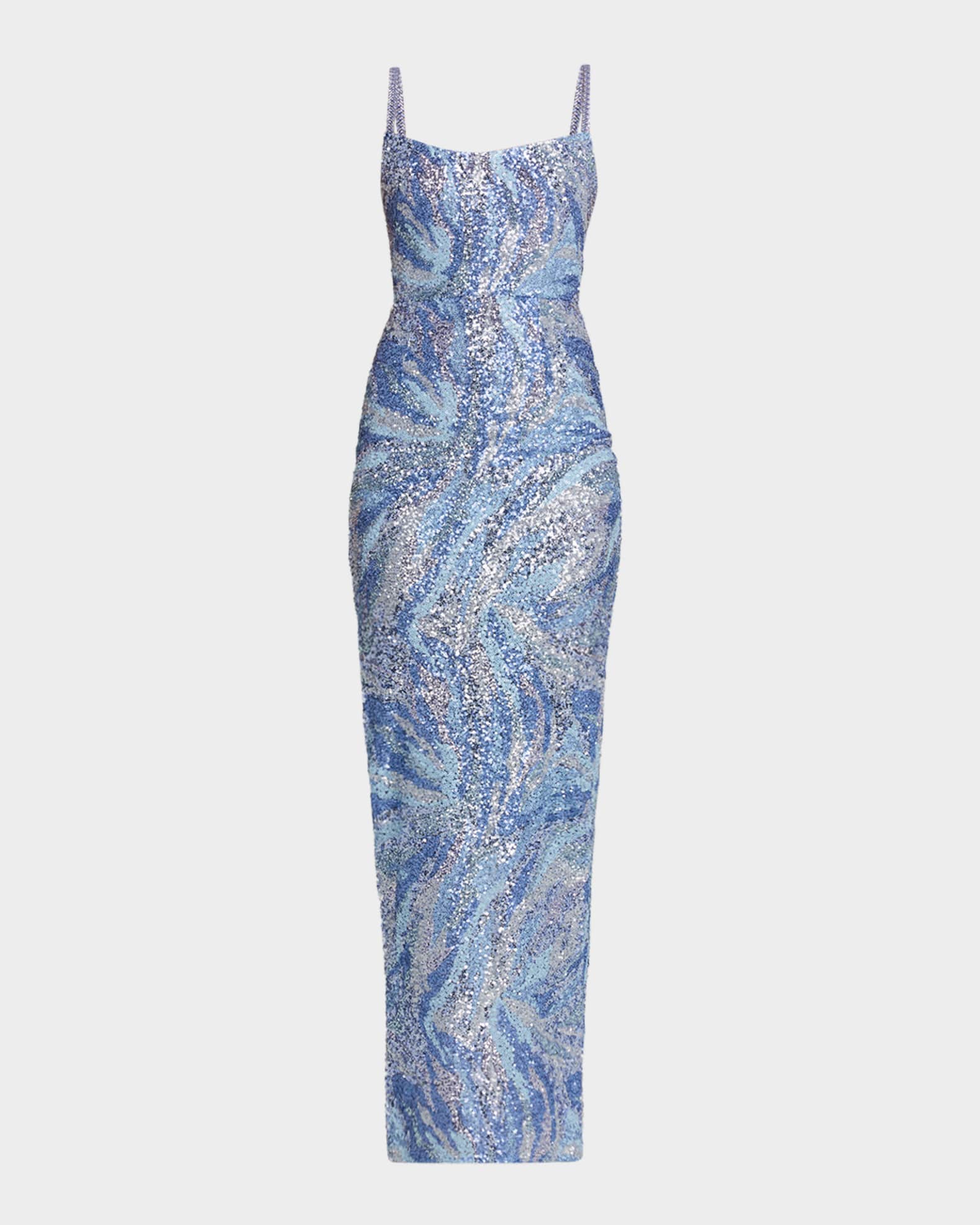 dahlia embroidered maxi dress blue Dahlia Flower Embroidered Dress in blue by Rose & Rose – SavVy