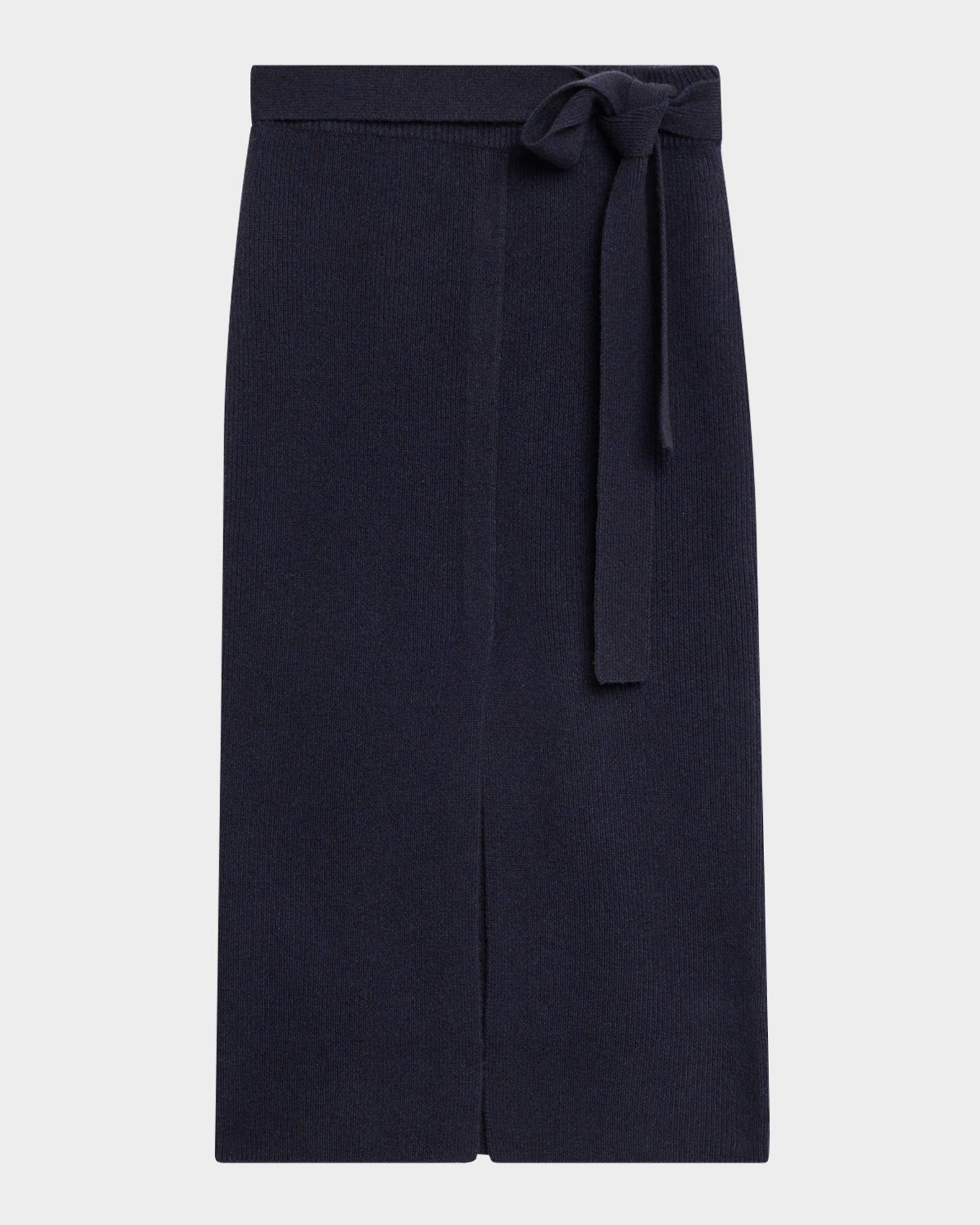 Emporio Armani Long Wool Belted Midi Skirt | Neiman Marcus