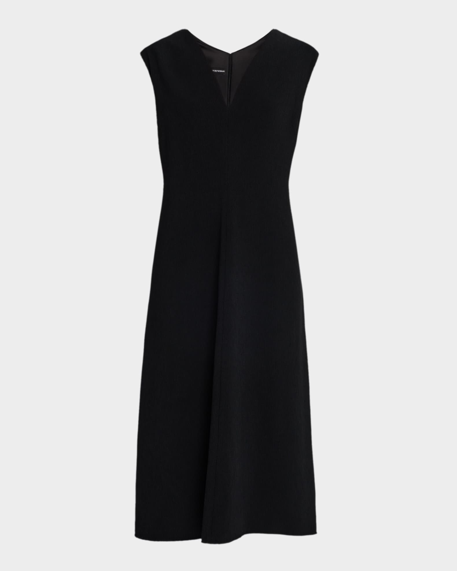 Emporio Armani Crepe Dress - Solid Black
