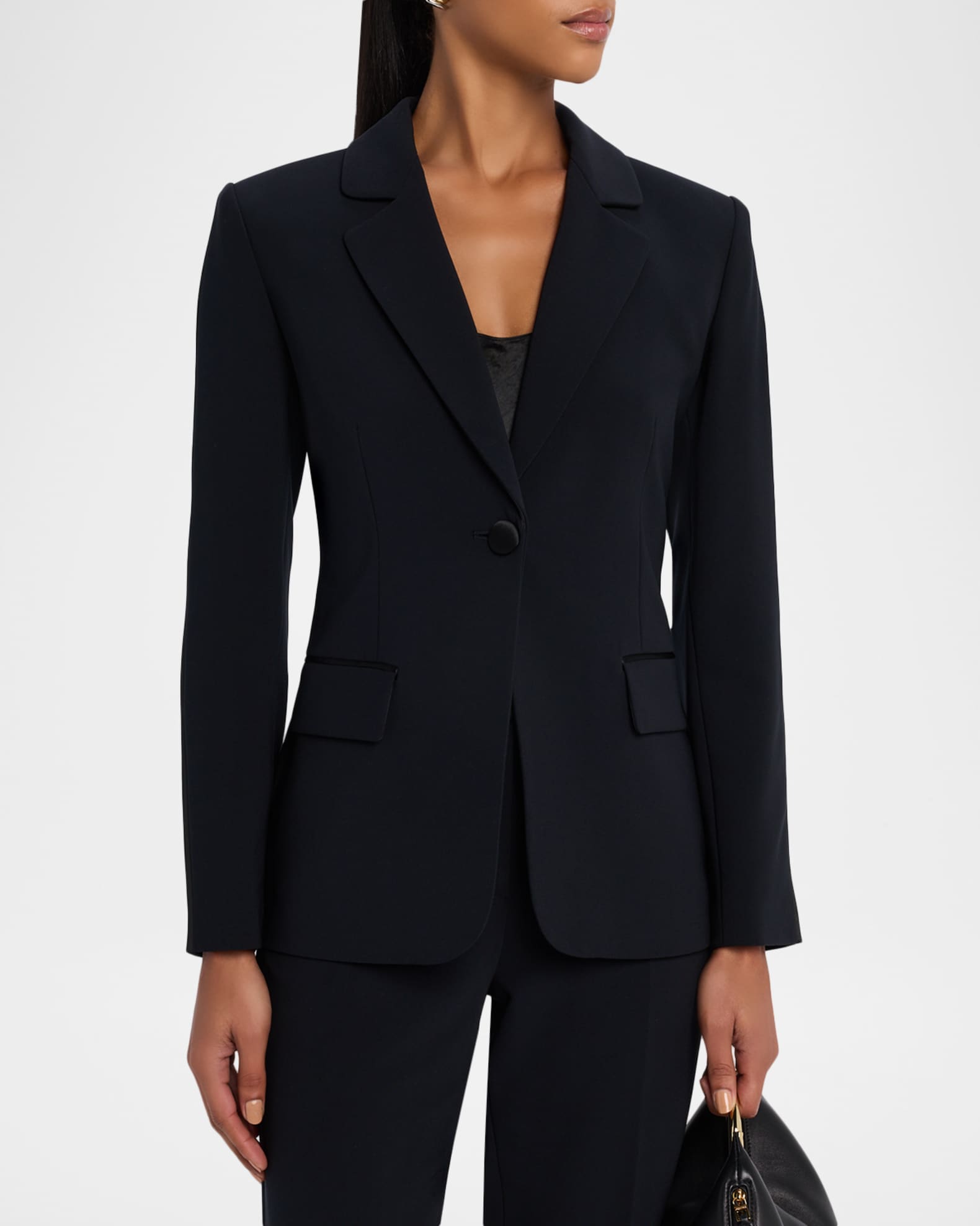 Emporio Armani Single-Button Cutaway Blazer | Neiman Marcus
