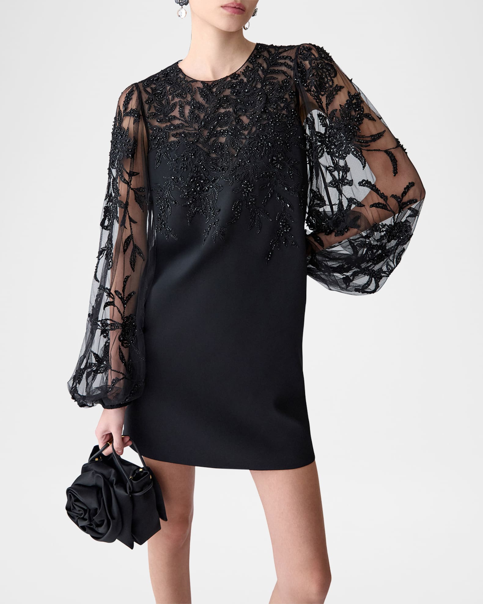 sachin and babi light blue dress Light Brown Embroidered Puff Sleeve Midi Dress  Modern Millie