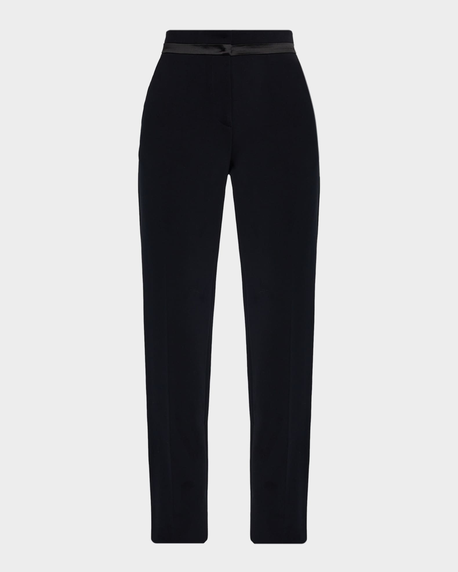 スーツ Emporio Armani basic trousers Emporio Armani Satin-Waist Straight-Leg Trousers | Neiman Marcus