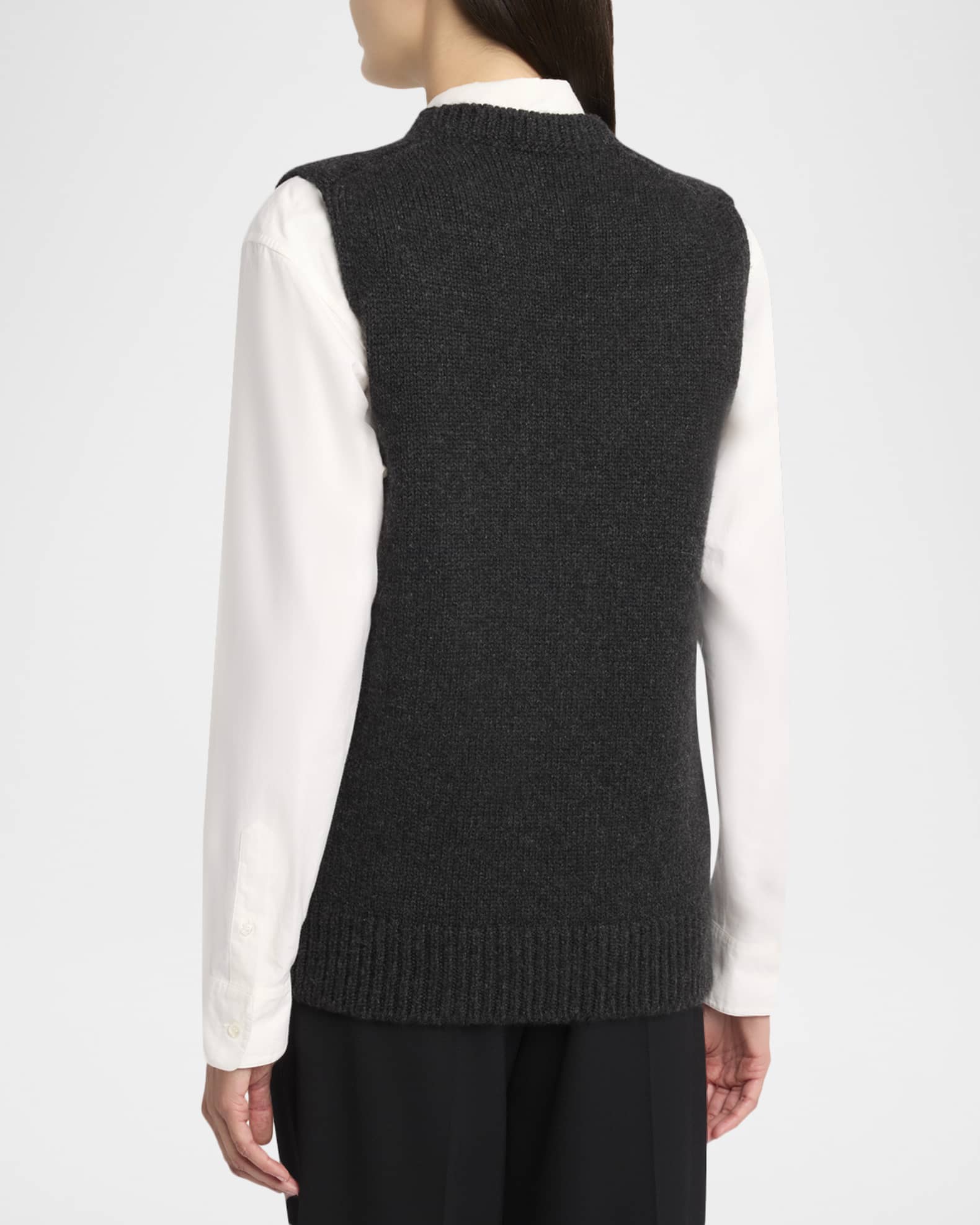 THE ROW Marte V-Neck Cashmere Sweater Vest | Neiman Marcus