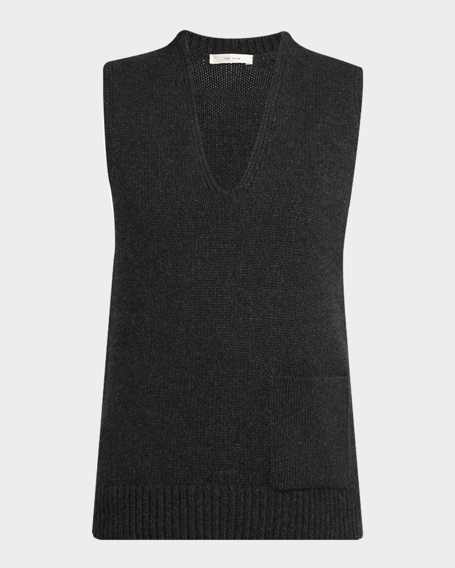 THE ROW Marte V-Neck Cashmere Sweater Vest | Neiman Marcus