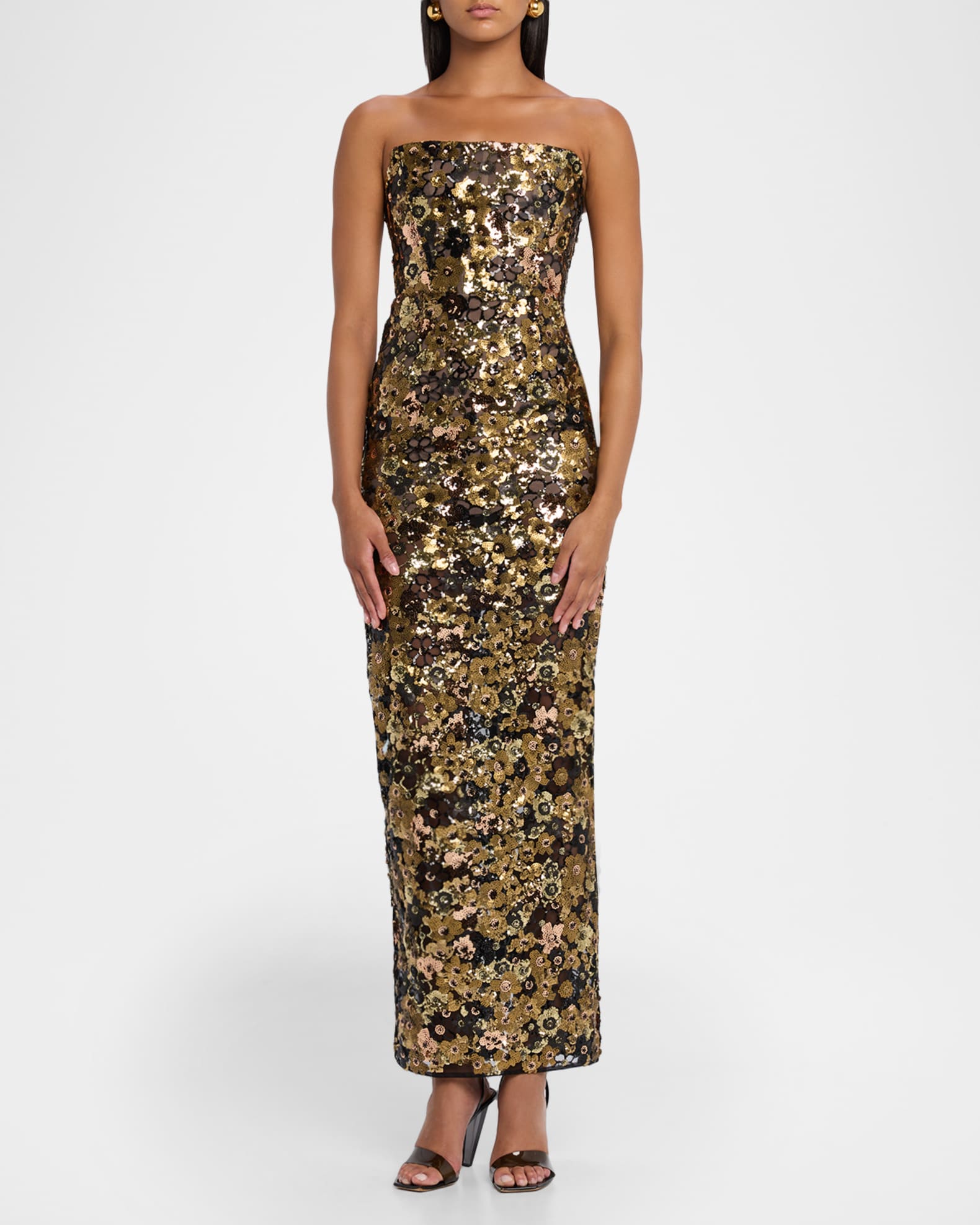 Bronx and Banco Farah Sleeveless Sequined Maxi Dress | Neiman Marcus