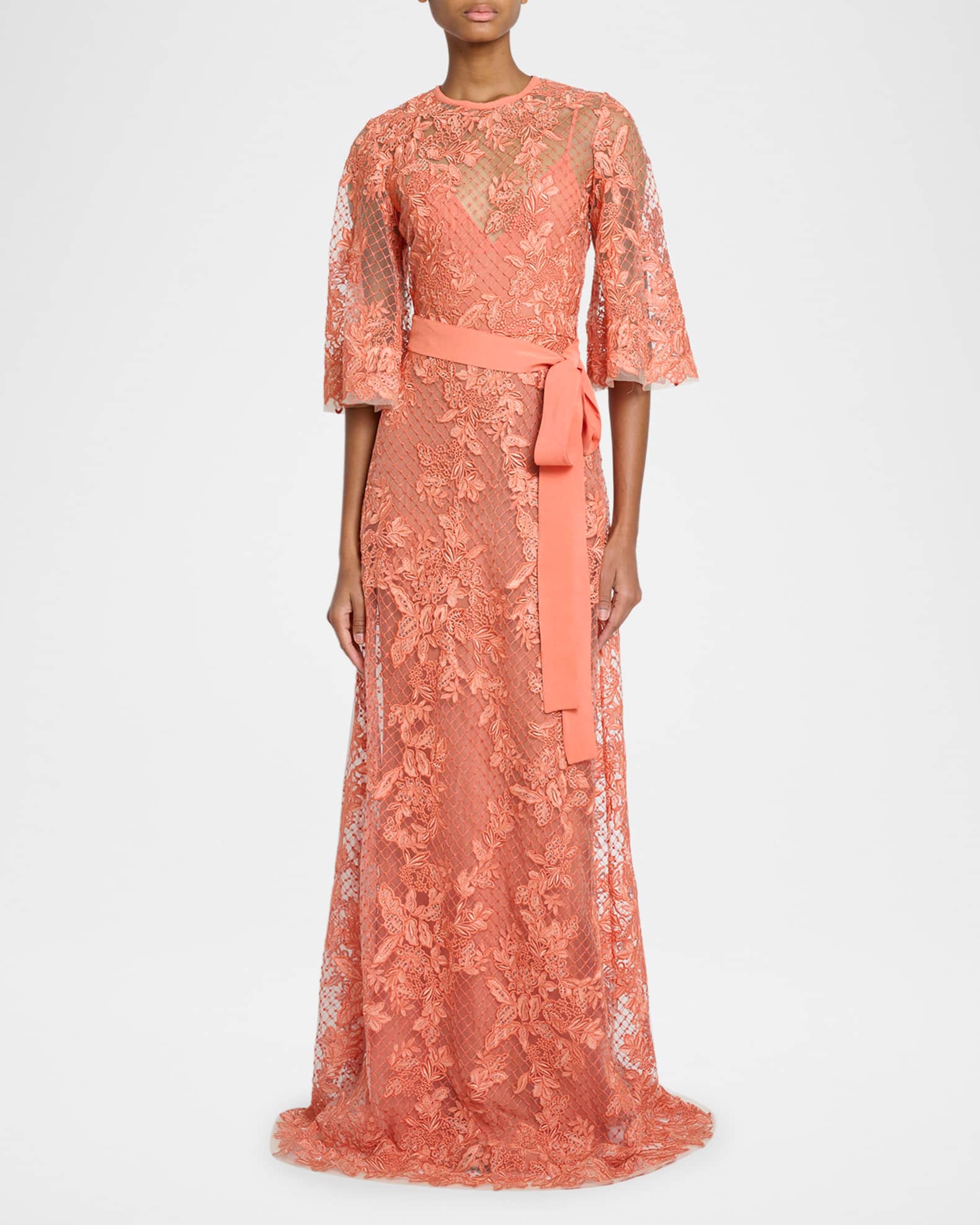 elie saab garden embroidered dress Embroidered Organza Gown – ELIE SAAB main image 1