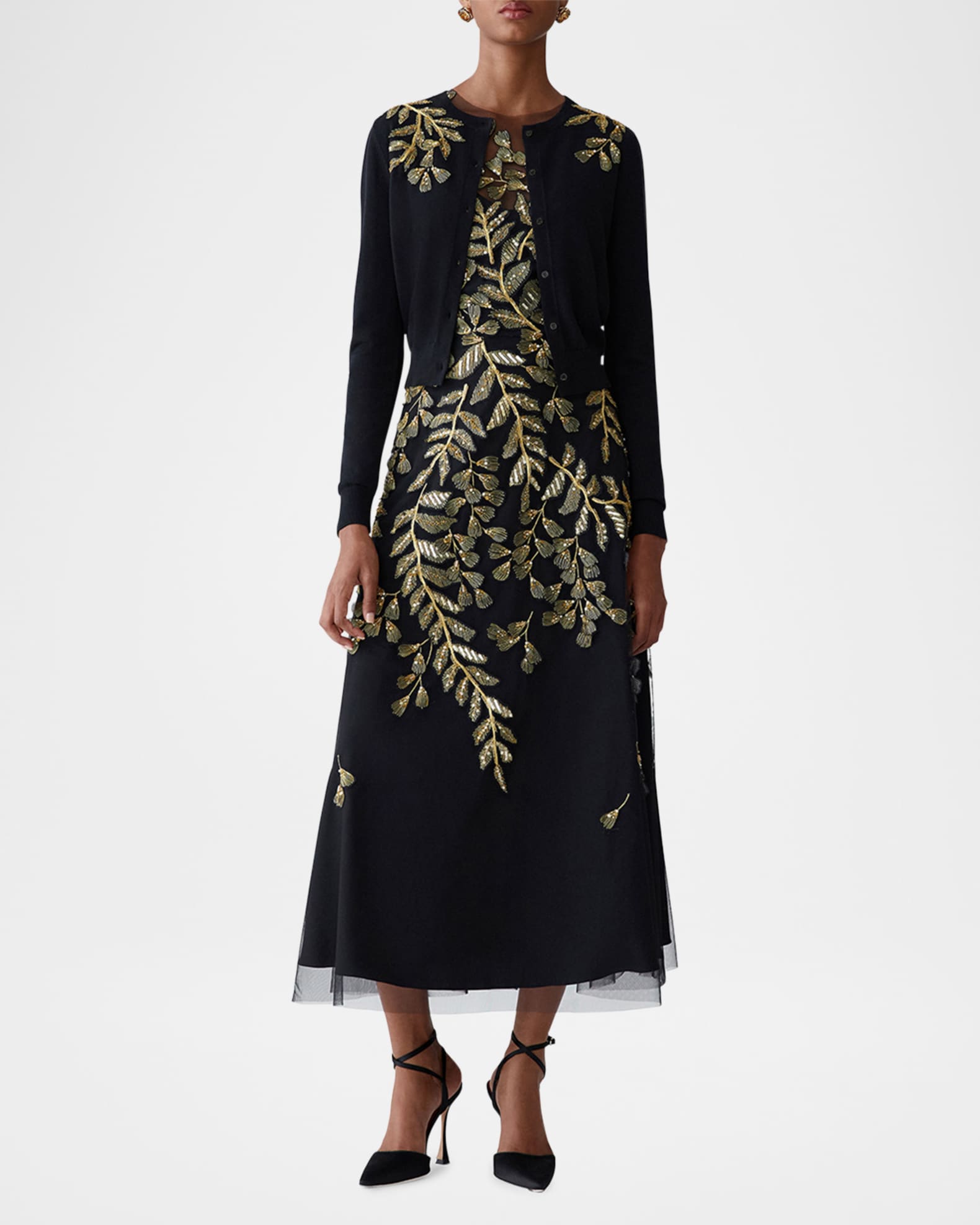 gold cardigan for dress ANDREEVA