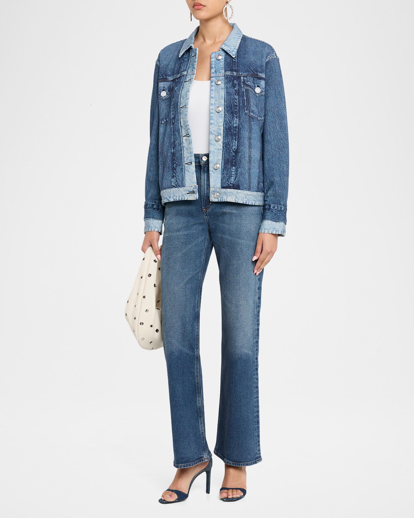 Rag & Bone rb Miramar Oversized Combo Trucker Jacket | Neiman Marcus