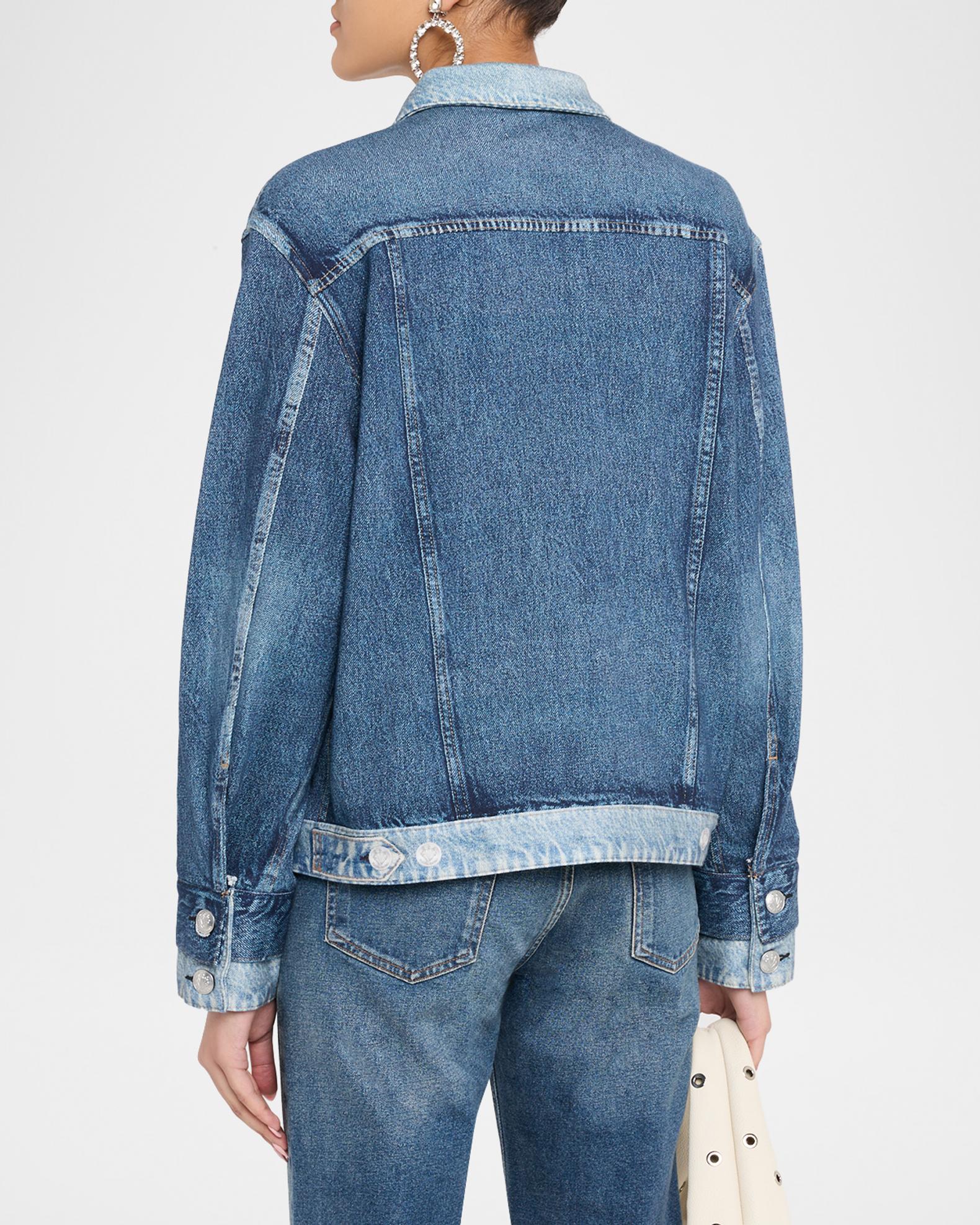 Rag & Bone rb Miramar Oversized Combo Trucker Jacket | Neiman Marcus