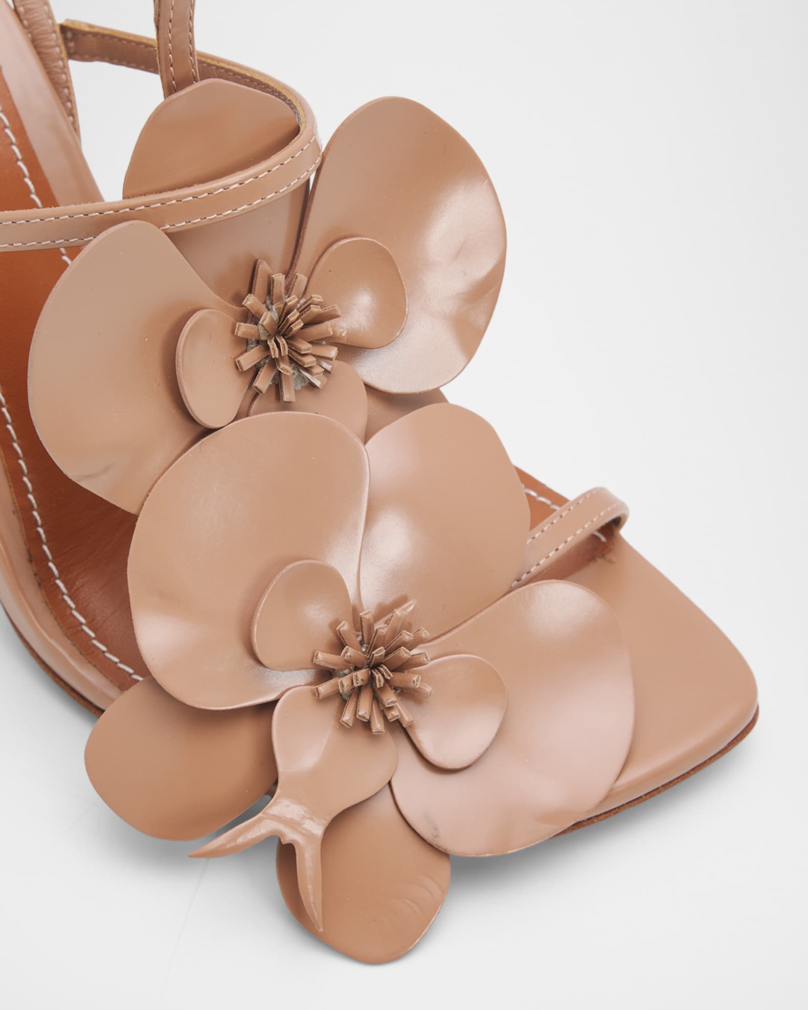 Zimmermann 85mm Orchid Leather Sandals | Neiman Marcus