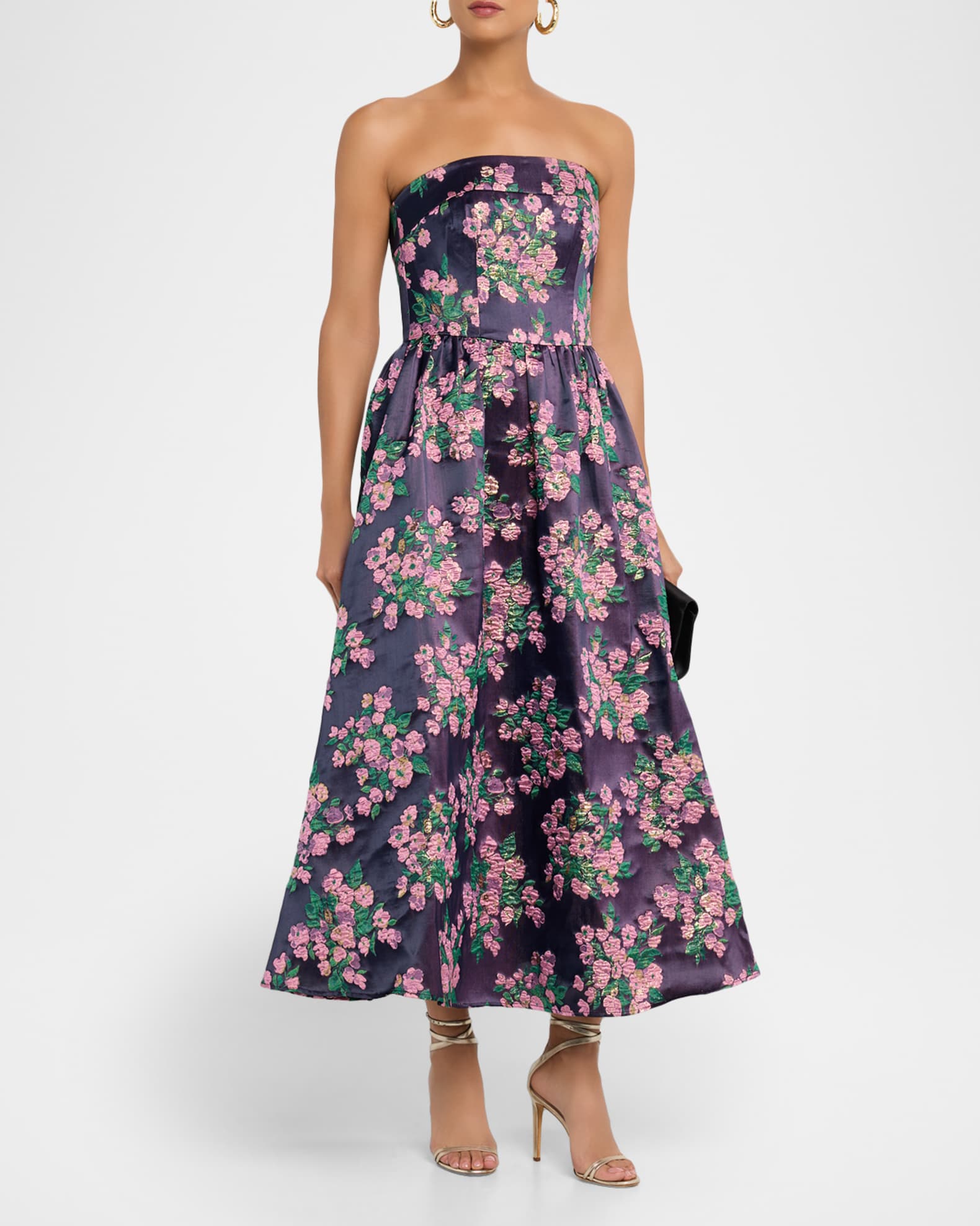 shoshanna miller strapless embroidered lace a line midi dress Shoshanna- Miller Dress Shoshanna Cedar & Lily Clothier main image 0