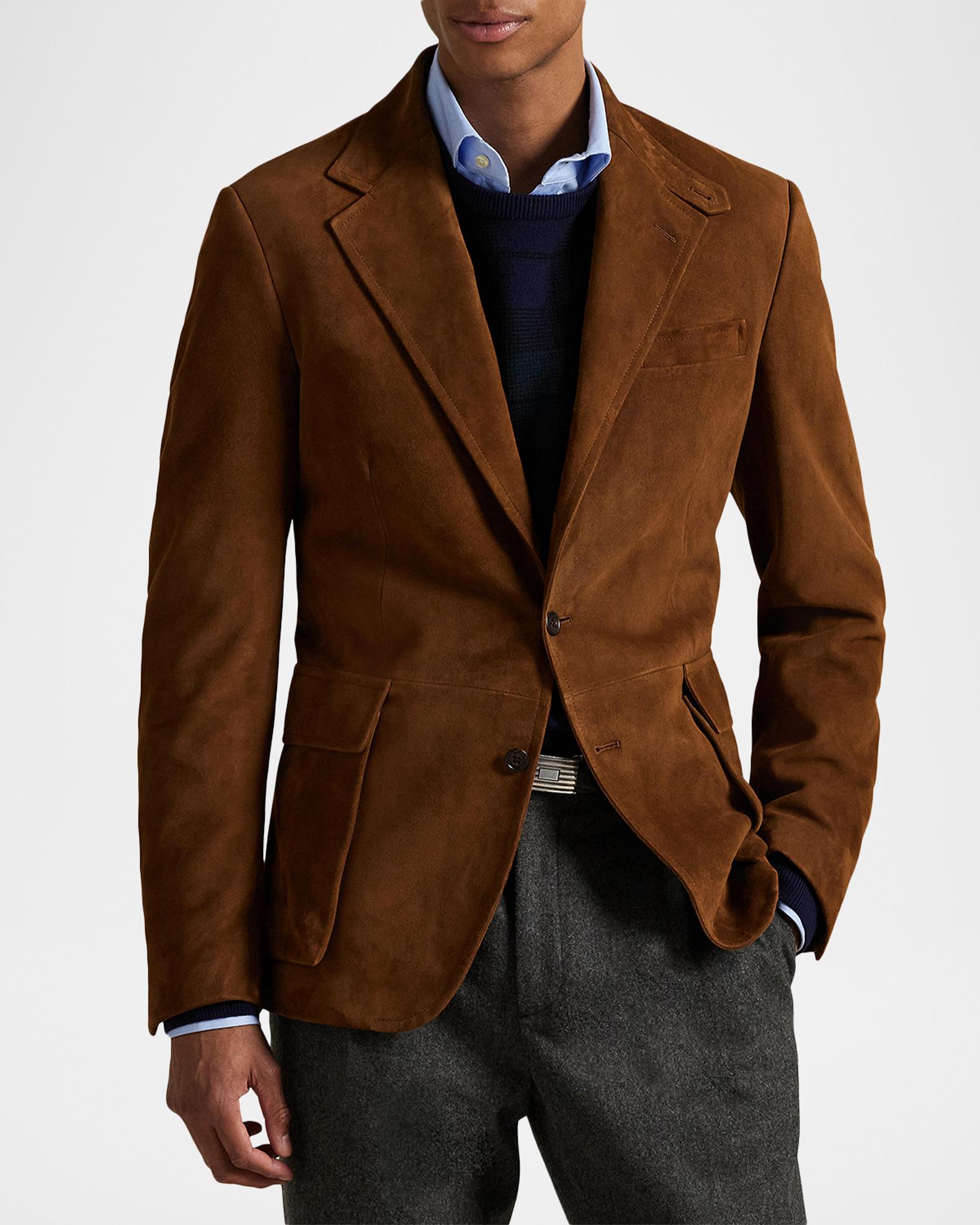 Polo Ralph Lauren Men's The RL67 Suede Two-Button Sport Jacket