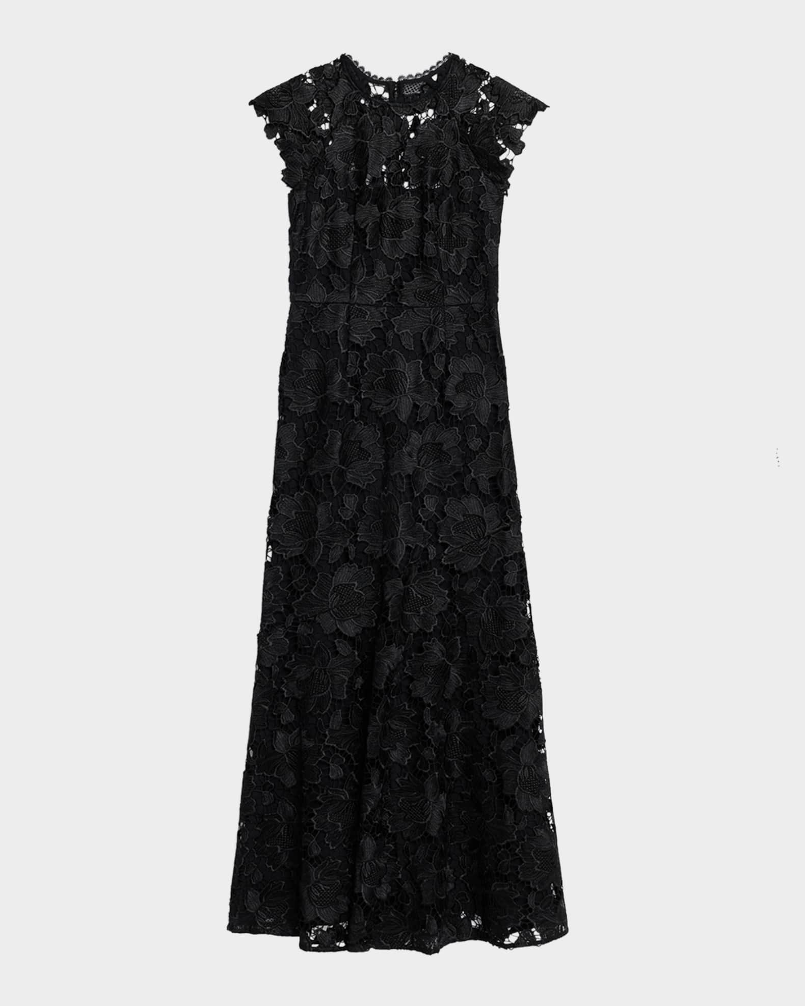 Shoshanna Raven Lace Maxi Dress - Jet - 4