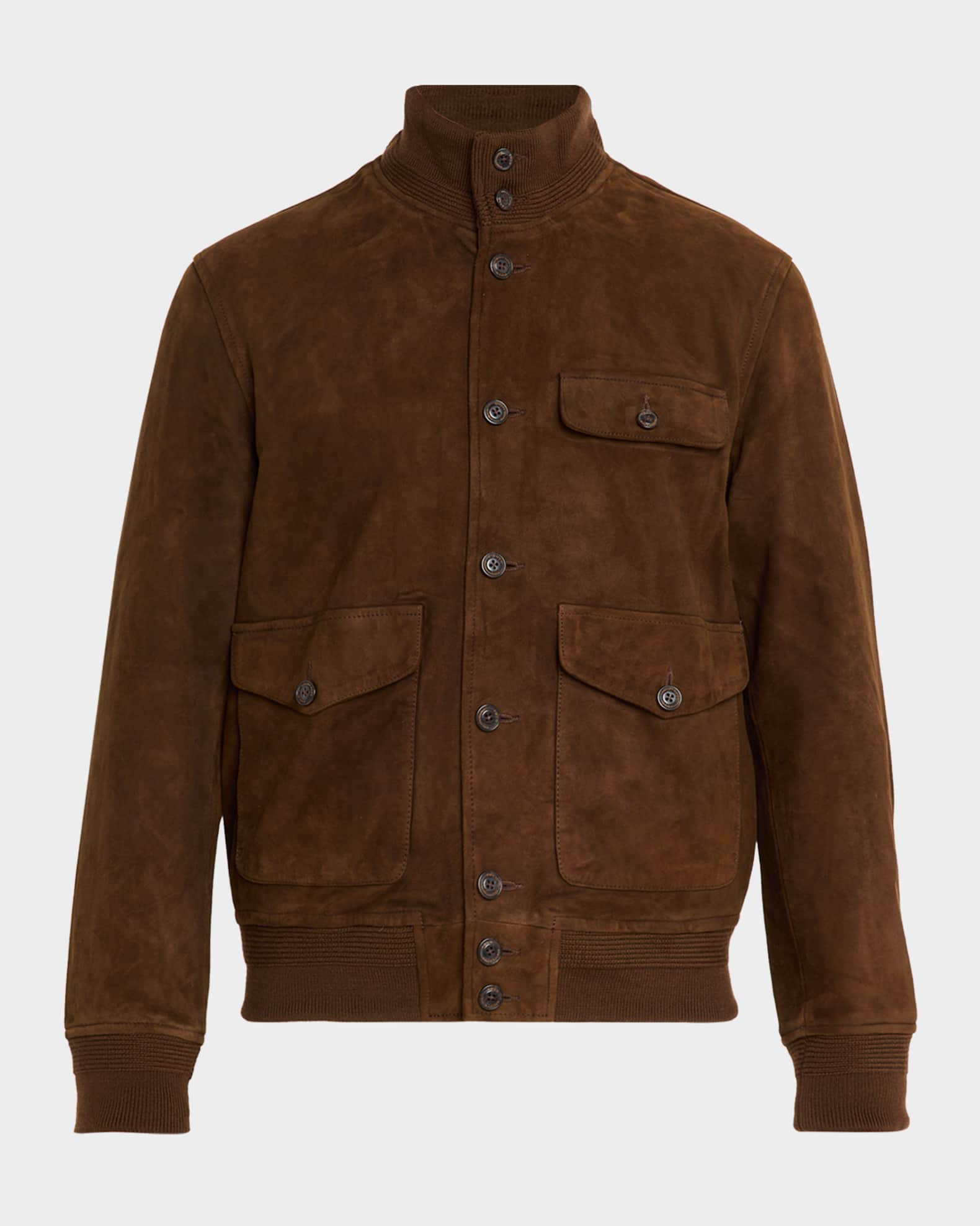 Polo Ralph Lauren Men's Suede Utility Jacket | Neiman Marcus