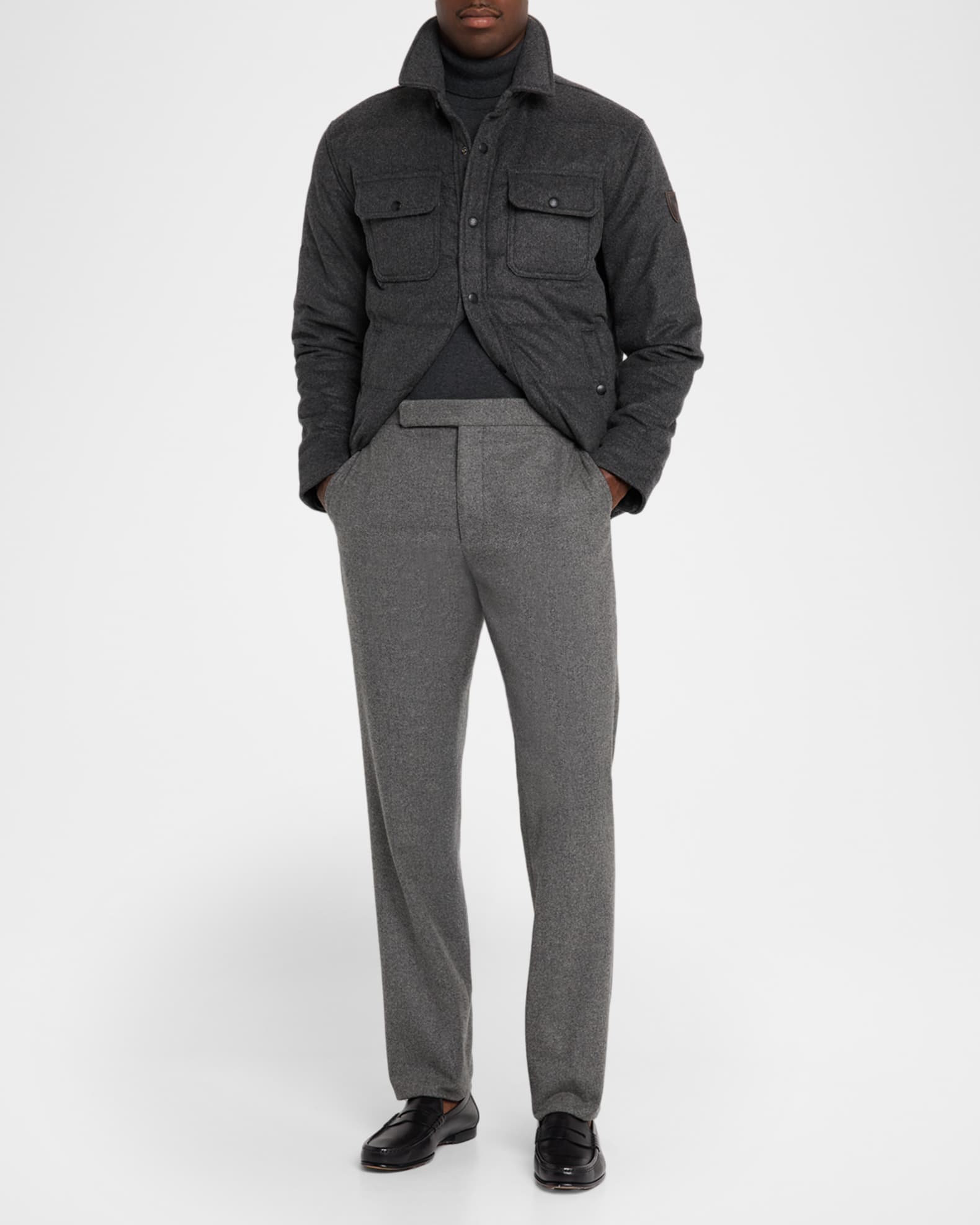 Polo Ralph Lauren Men's Lewis Melton Down Shirt Jacket | Neiman Marcus