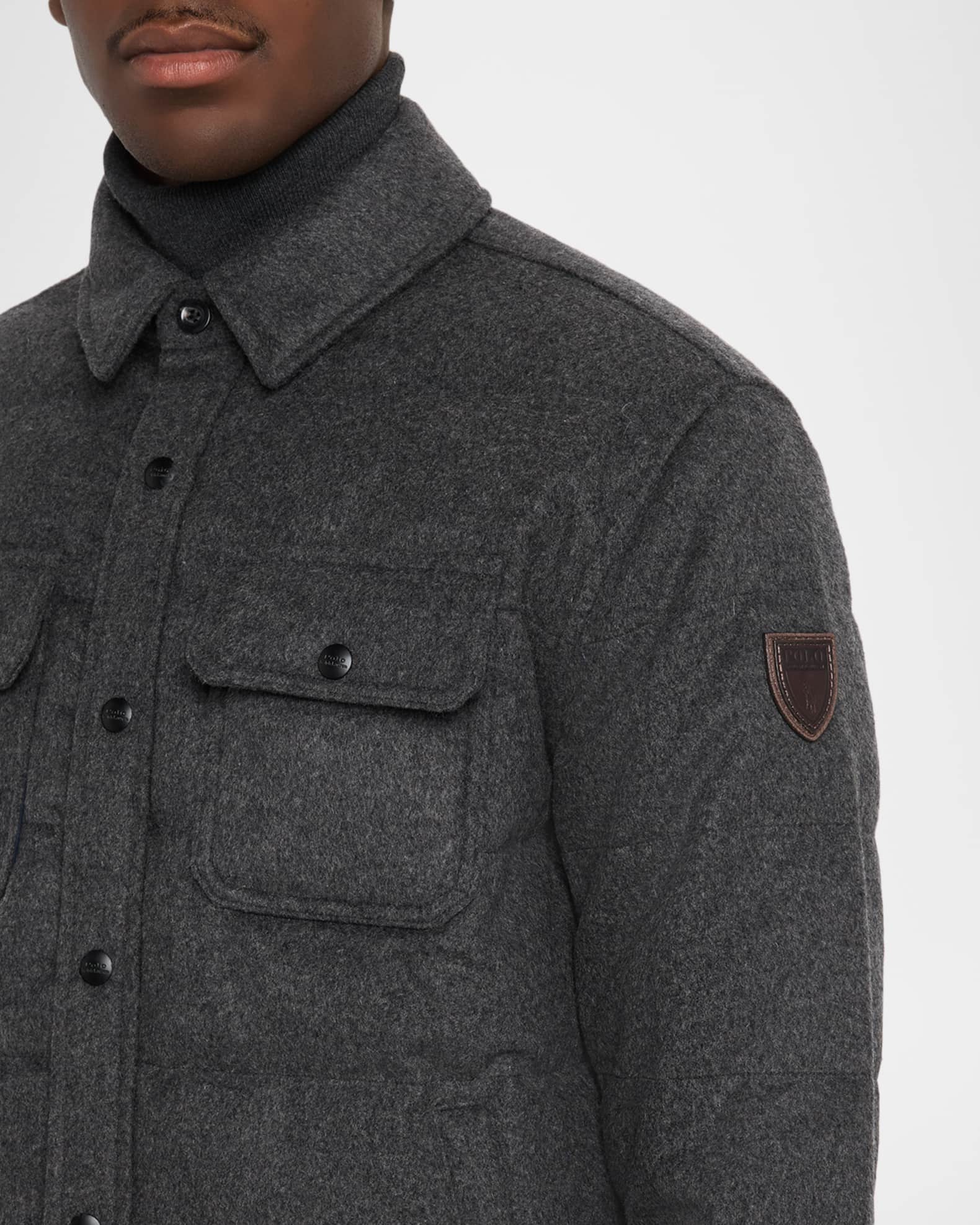 Polo Ralph Lauren Men's Lewis Melton Down Shirt Jacket | Neiman Marcus
