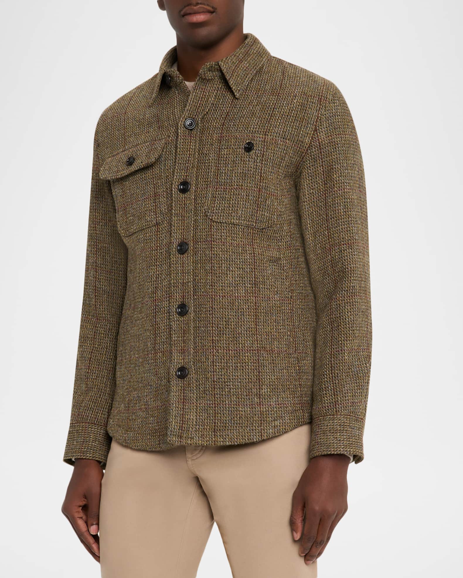 POLO RALPH LAUREN × HARRIS TWEED / ジャケット/M/ウール/KHK/チェック Polo Ralph Lauren Men's Tick-Weave Harris Tweed Jacket | Neiman Marcus