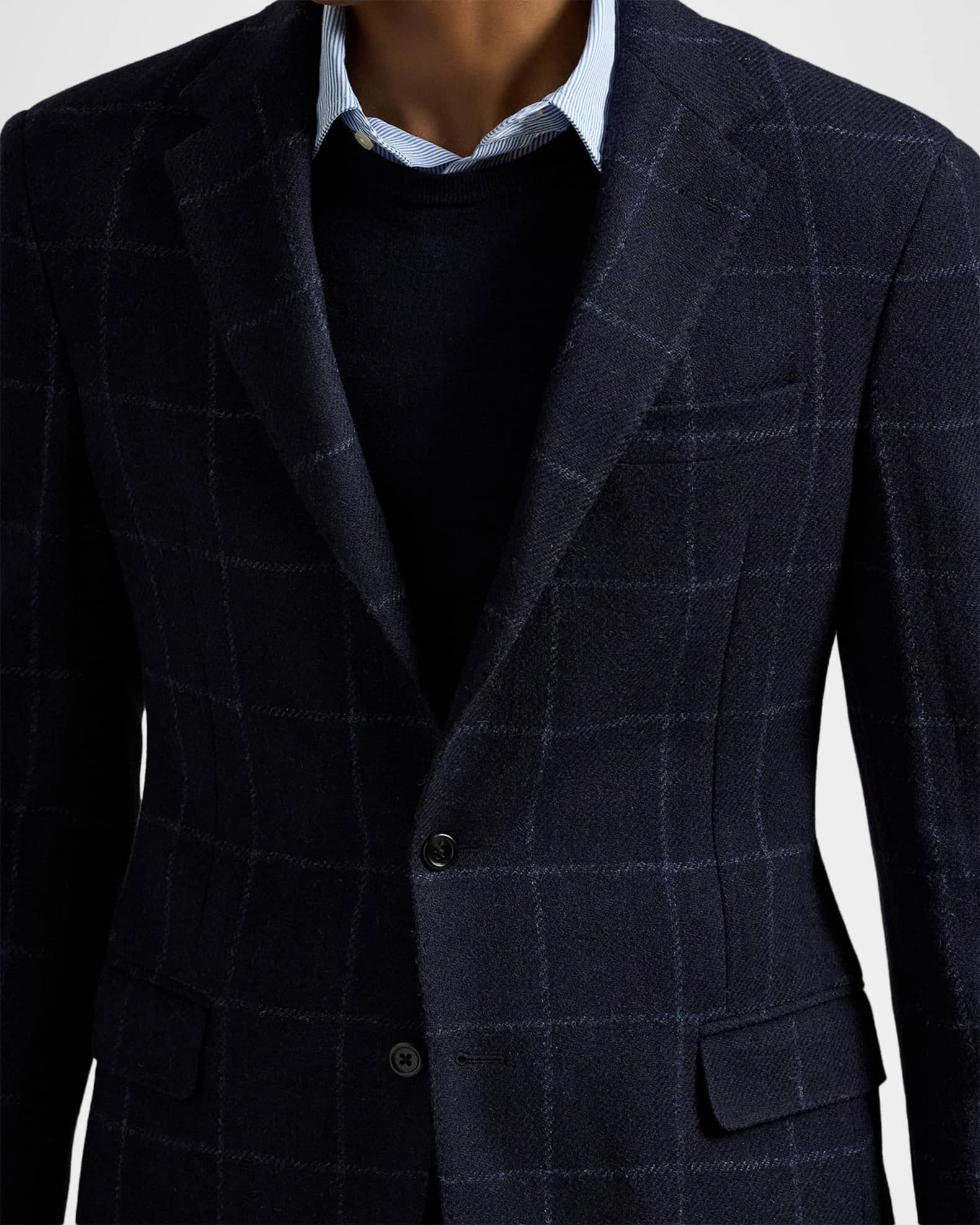Polo Ralph Lauren Men's Windowpane Wool Tweed Two-Button