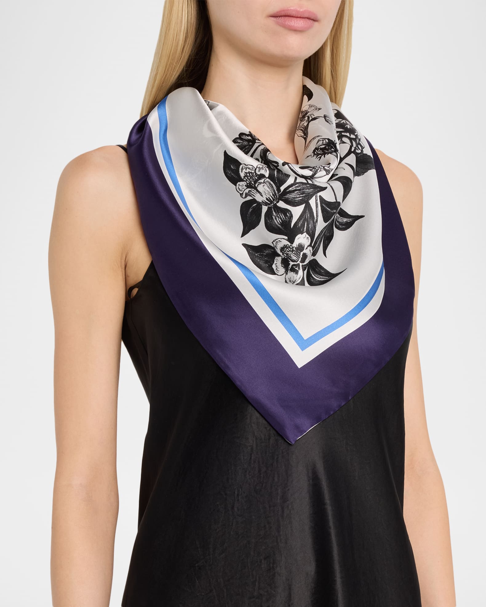 St. Piece Blair Double-Sided Large Square Silk Scarf | Neiman Marcus