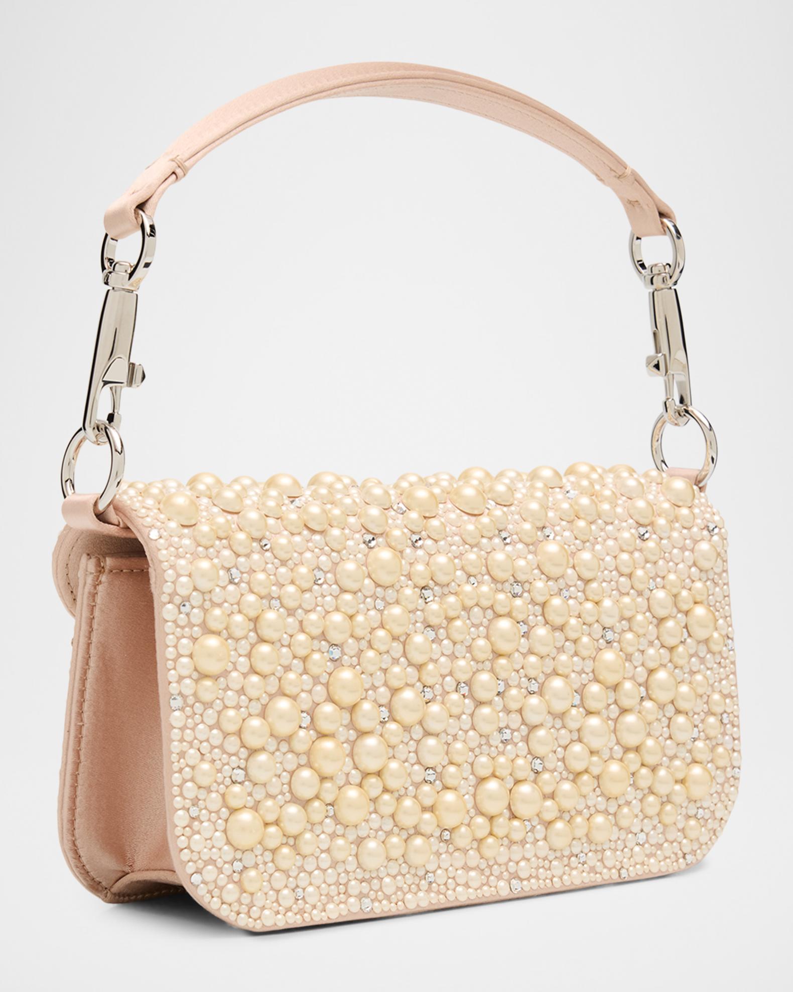 Valentino Garavani Loco Pearly Satin Shoulder Bag | Neiman Marcus