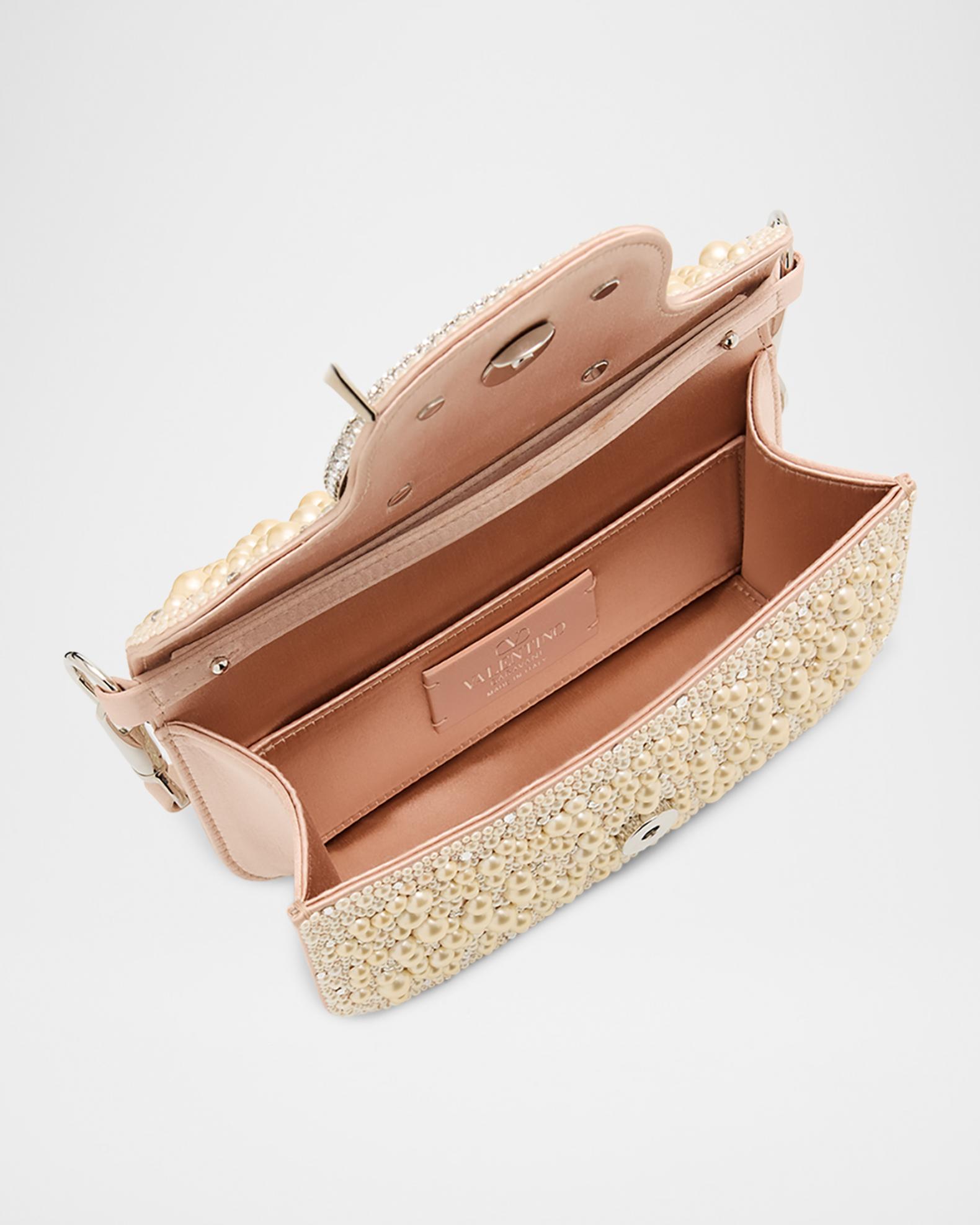 Valentino Garavani Loco Pearly Satin Shoulder Bag | Neiman Marcus