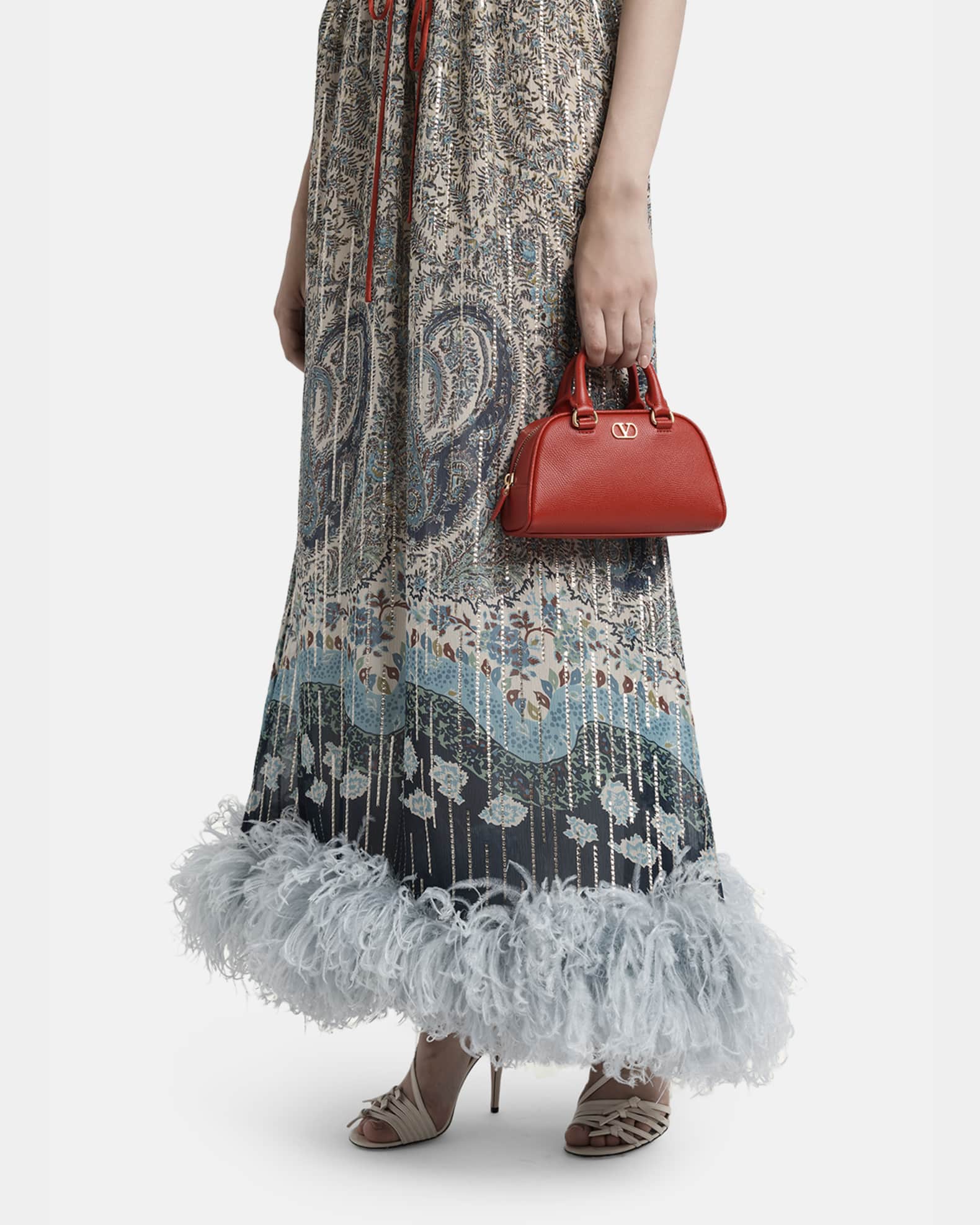 Valentino Garavani Dome Mini Leather Top-Handle Bag | Neiman Marcus