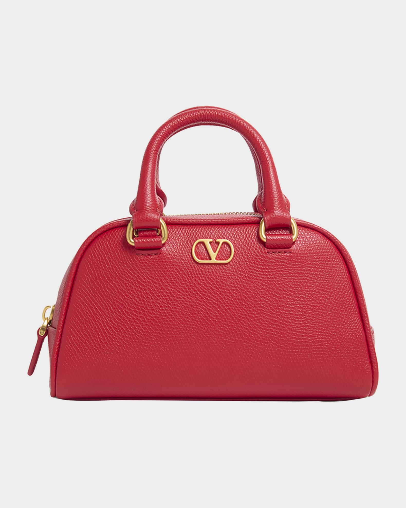 Valentino Garavani Dome Mini Leather Top-Handle Bag | Neiman Marcus