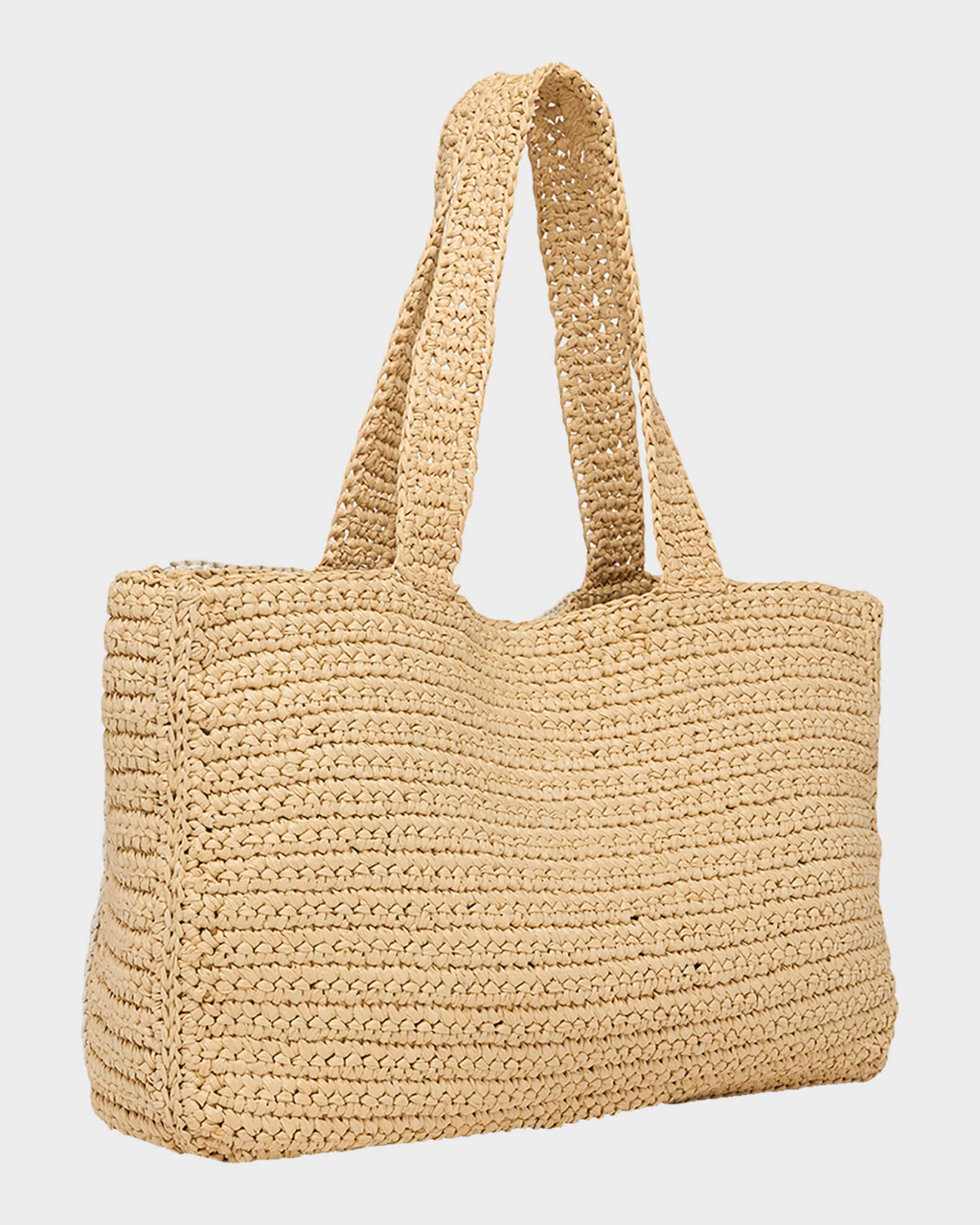 Valentino Garavani Large Crochet Viscose Raffia Tote Bag | Neiman