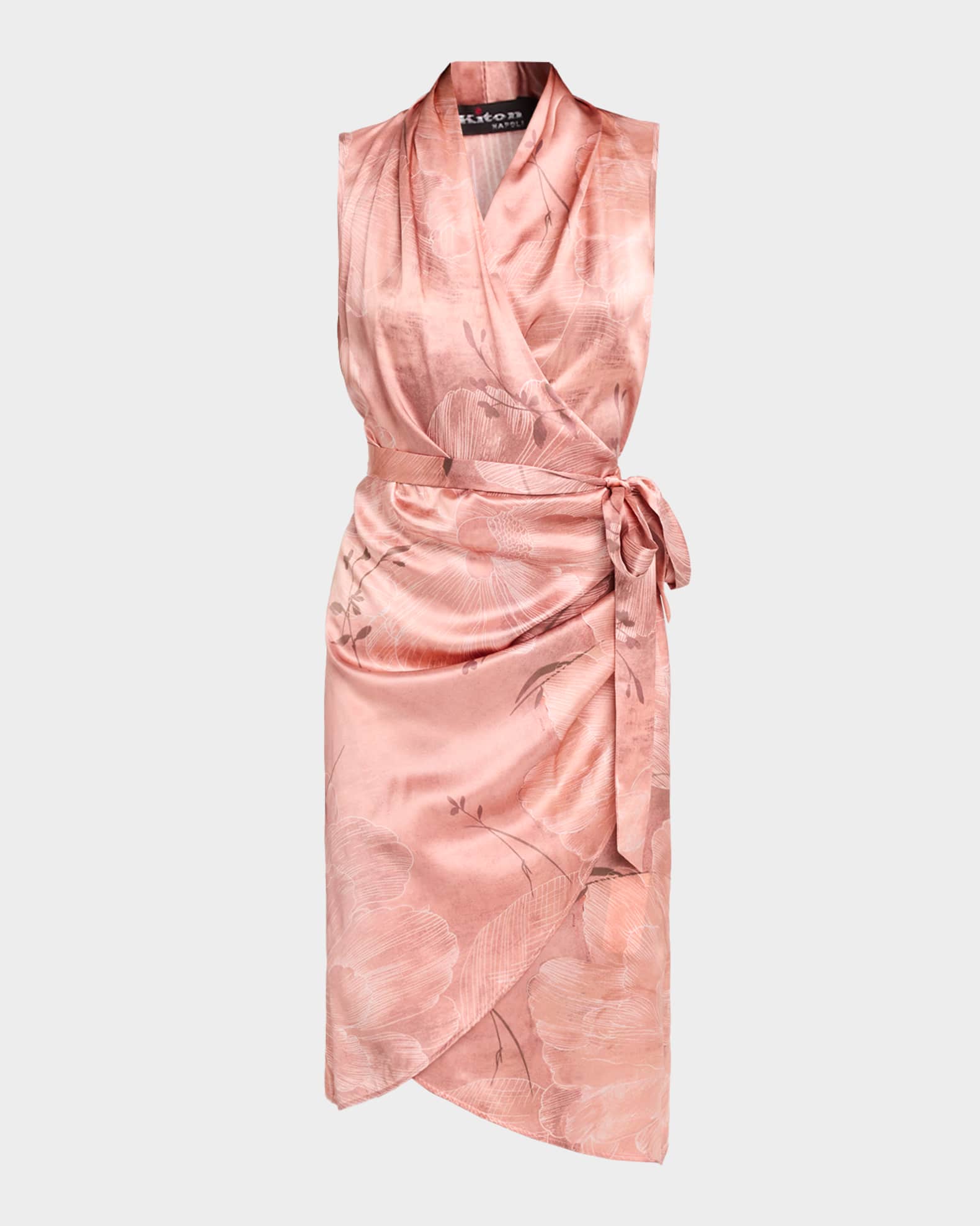 parklan embroidered wrap dress The Wrap Dress in Linen main image 1