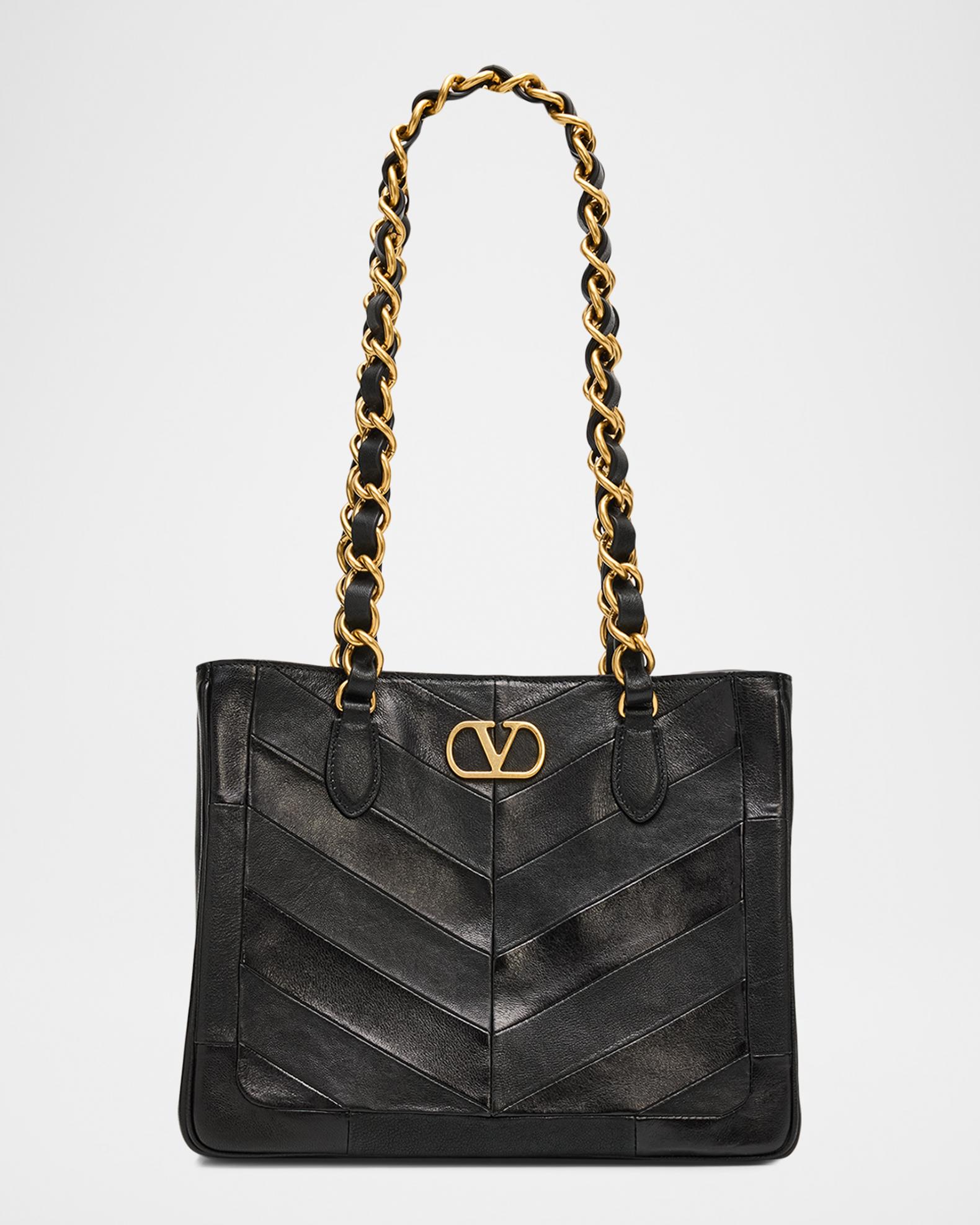 Valentino Garavani Laseine Small Nappa Leather Shopping Bag 