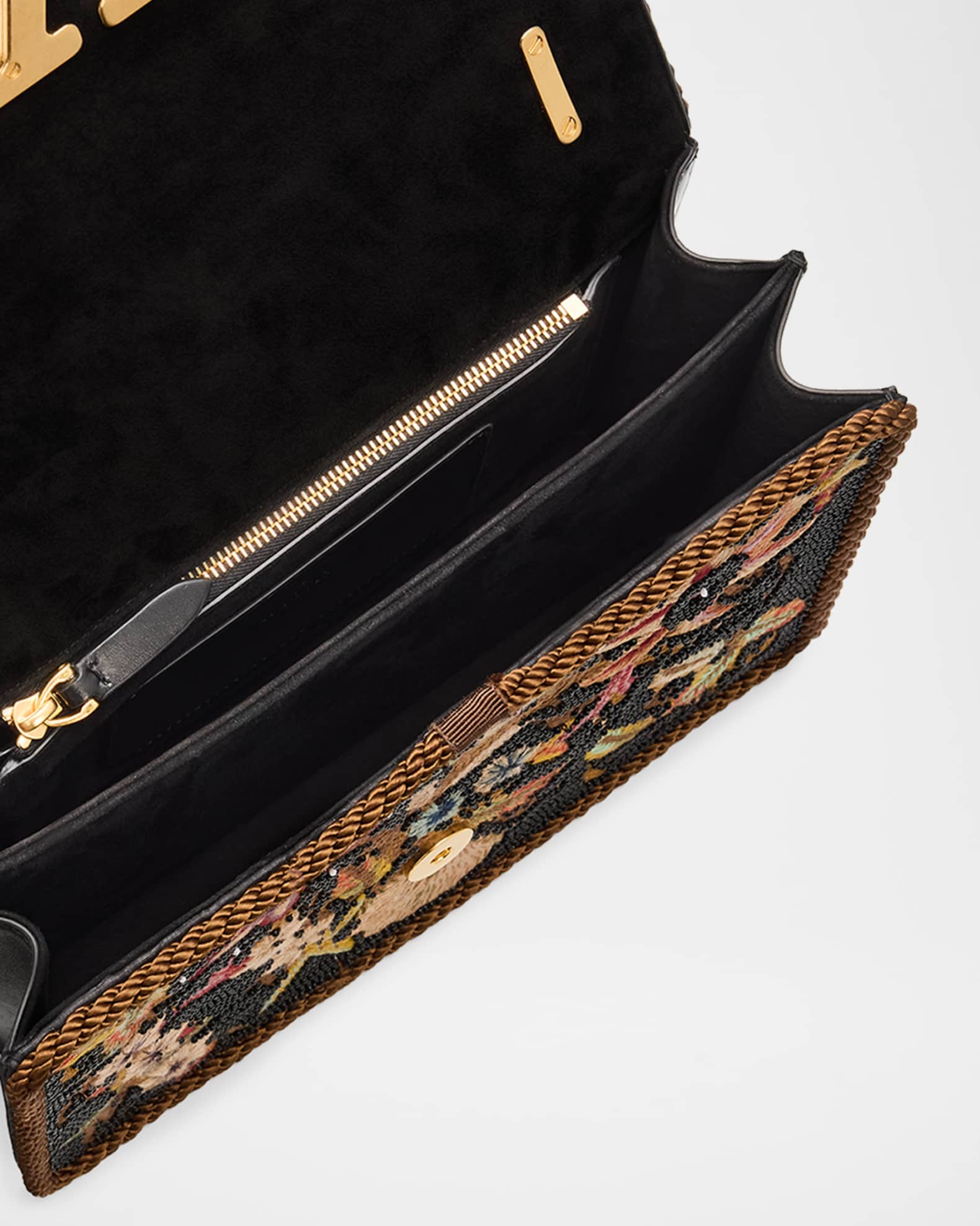 Valentino Garavani Beaded Floral-Embroidered Shoulder Strap