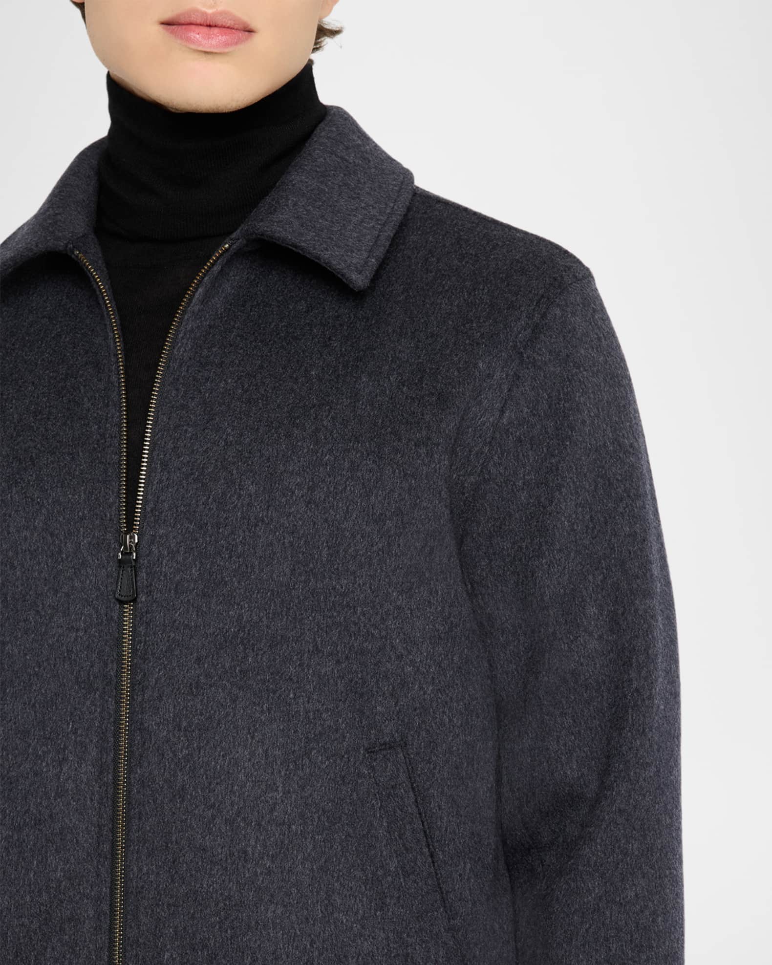 Neiman Marcus Men's Wool Full-Zip Jacket | Neiman Marcus