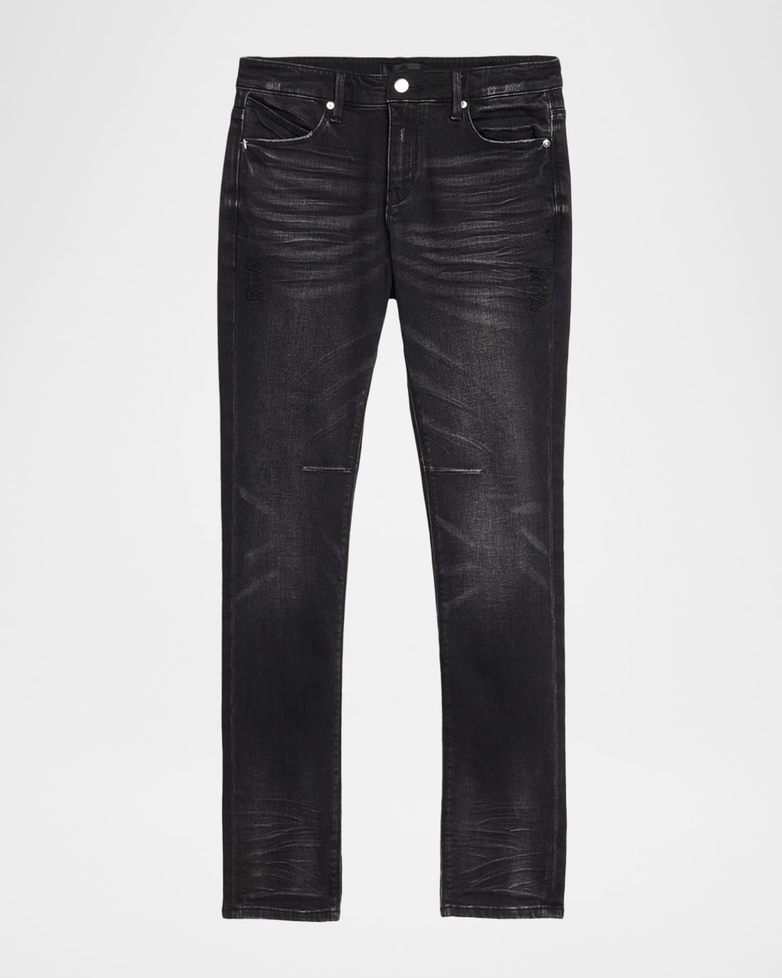 RTA Men's Clayton Skinny Jeans in Graphite Fade | Neiman Marcus