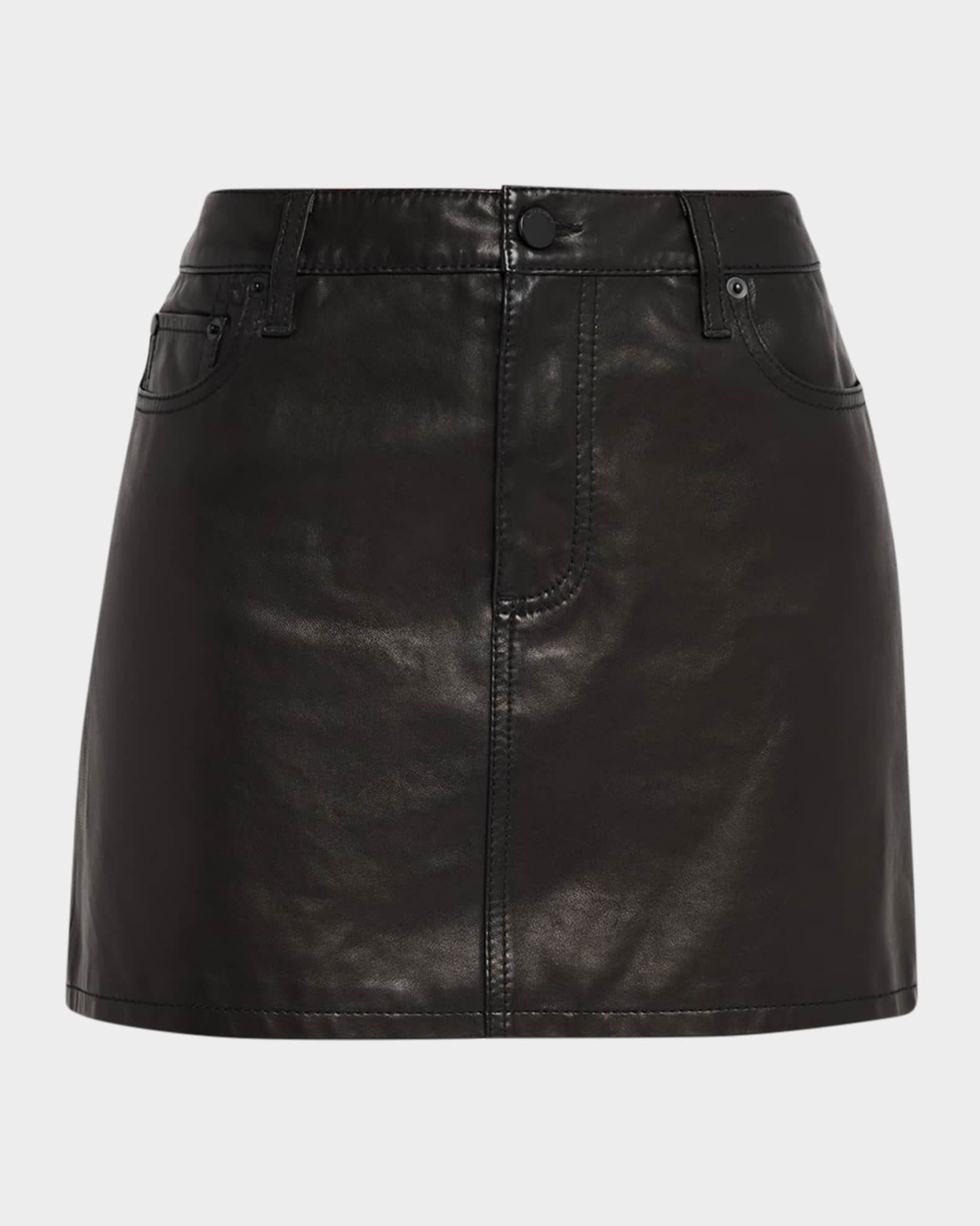 R　litmus JANSOLVIEASSEMBLY mini skirt ALICE + OLIVIA Joss Leather Mini Skirt | Neiman Marcus