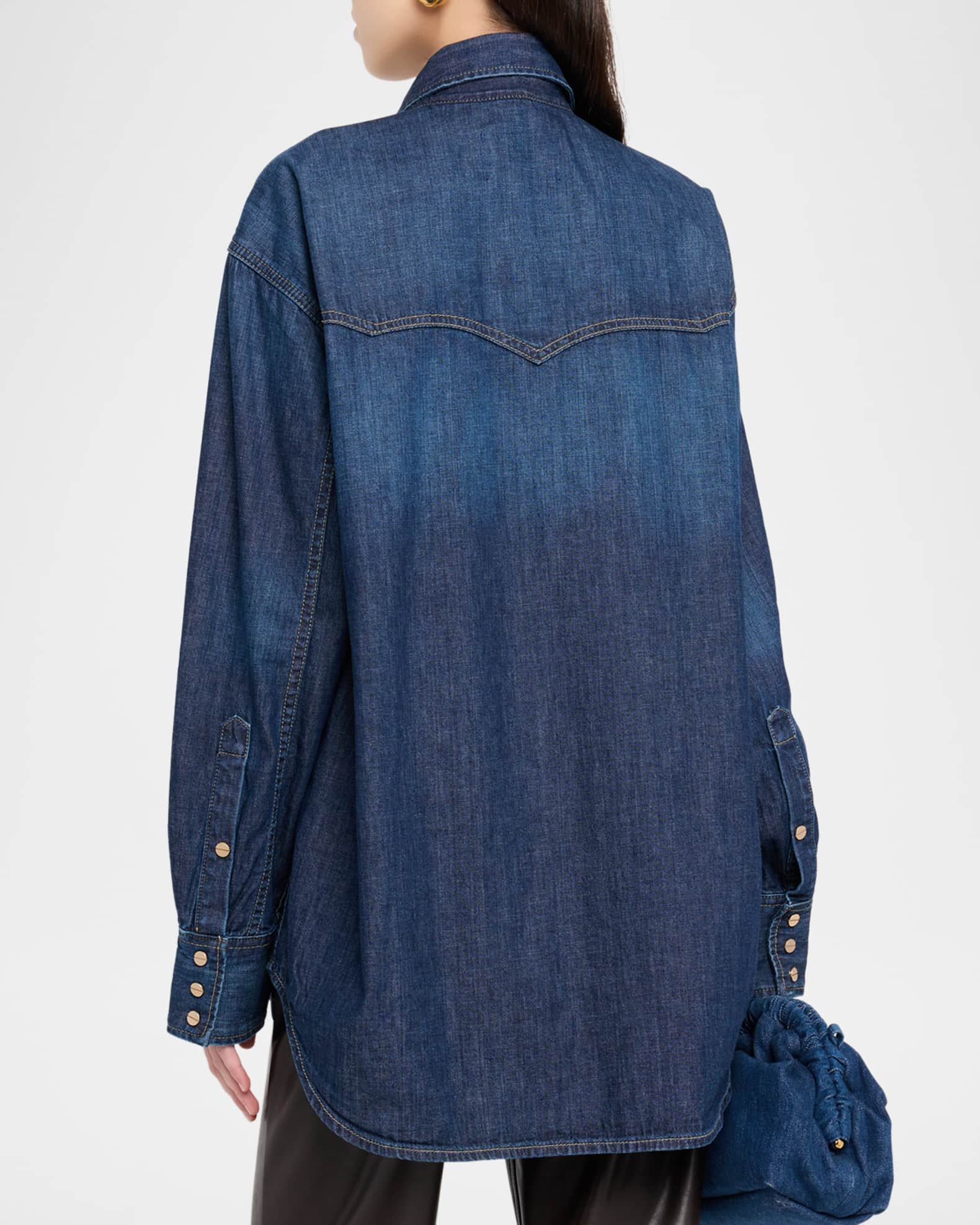 TWP OG Oversized Denim Ranchers Shirt | Neiman Marcus